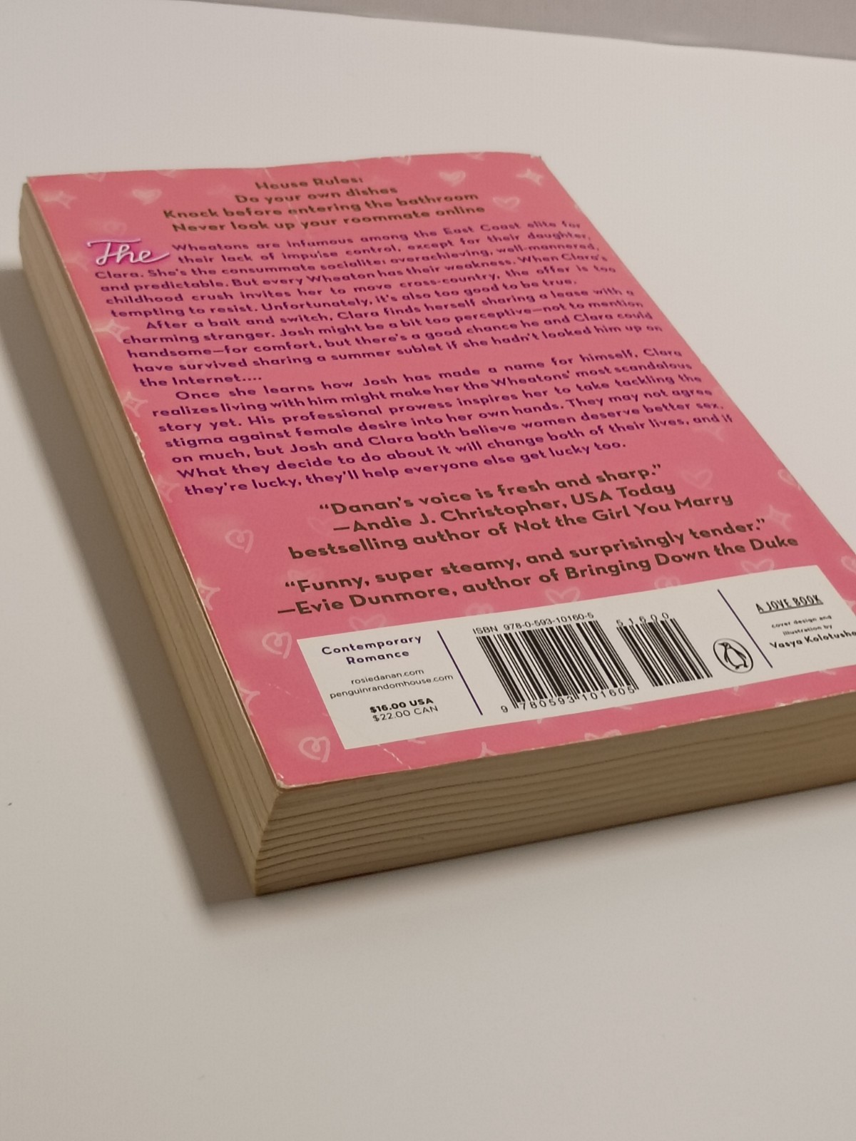 The Roommate: An Unlikely Lease on Love by Rosie Danan – 2020 Berkley 1st Ed