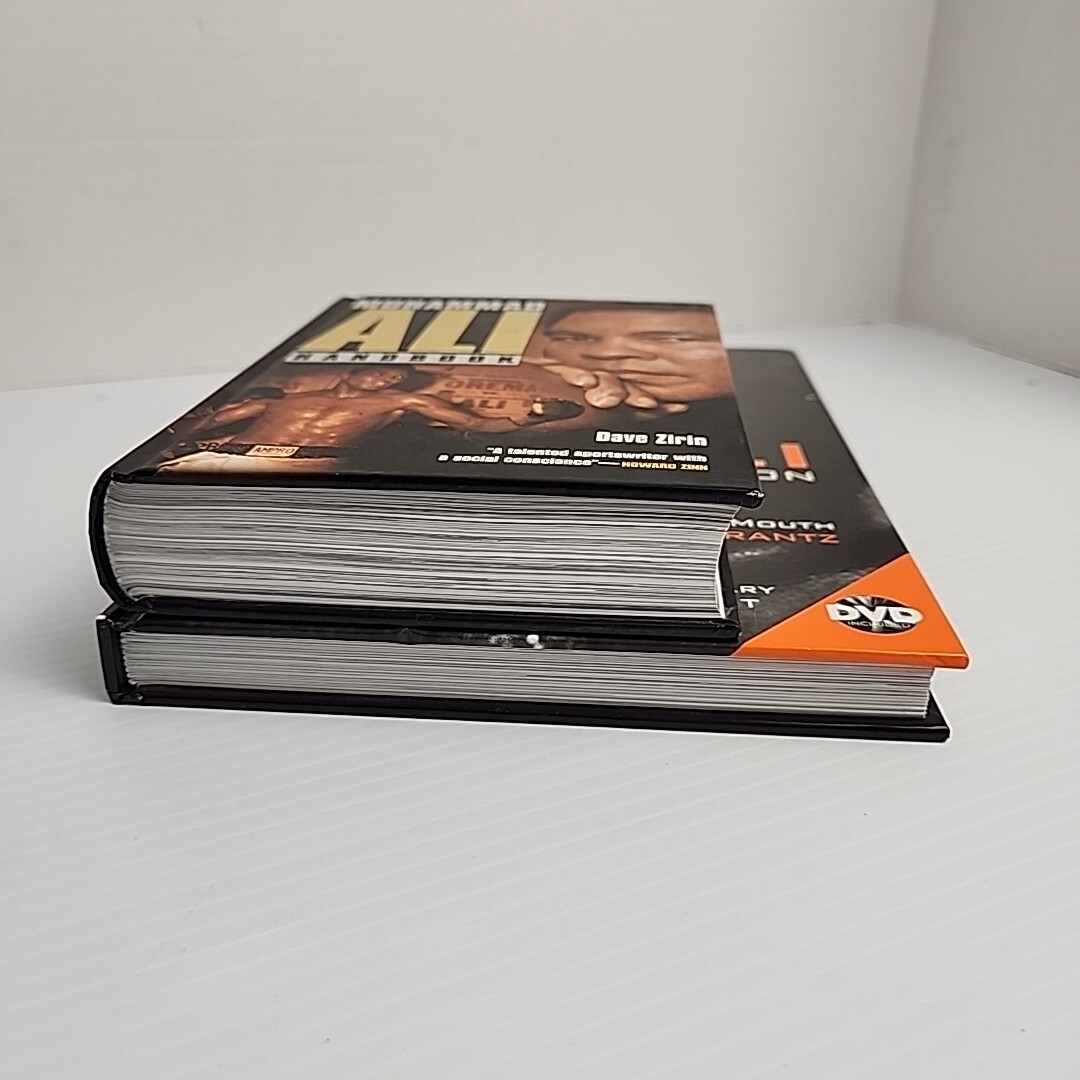 2 Books on Muhammad Ali : Handbook & Ali in Action DVD Documentary HC Nice