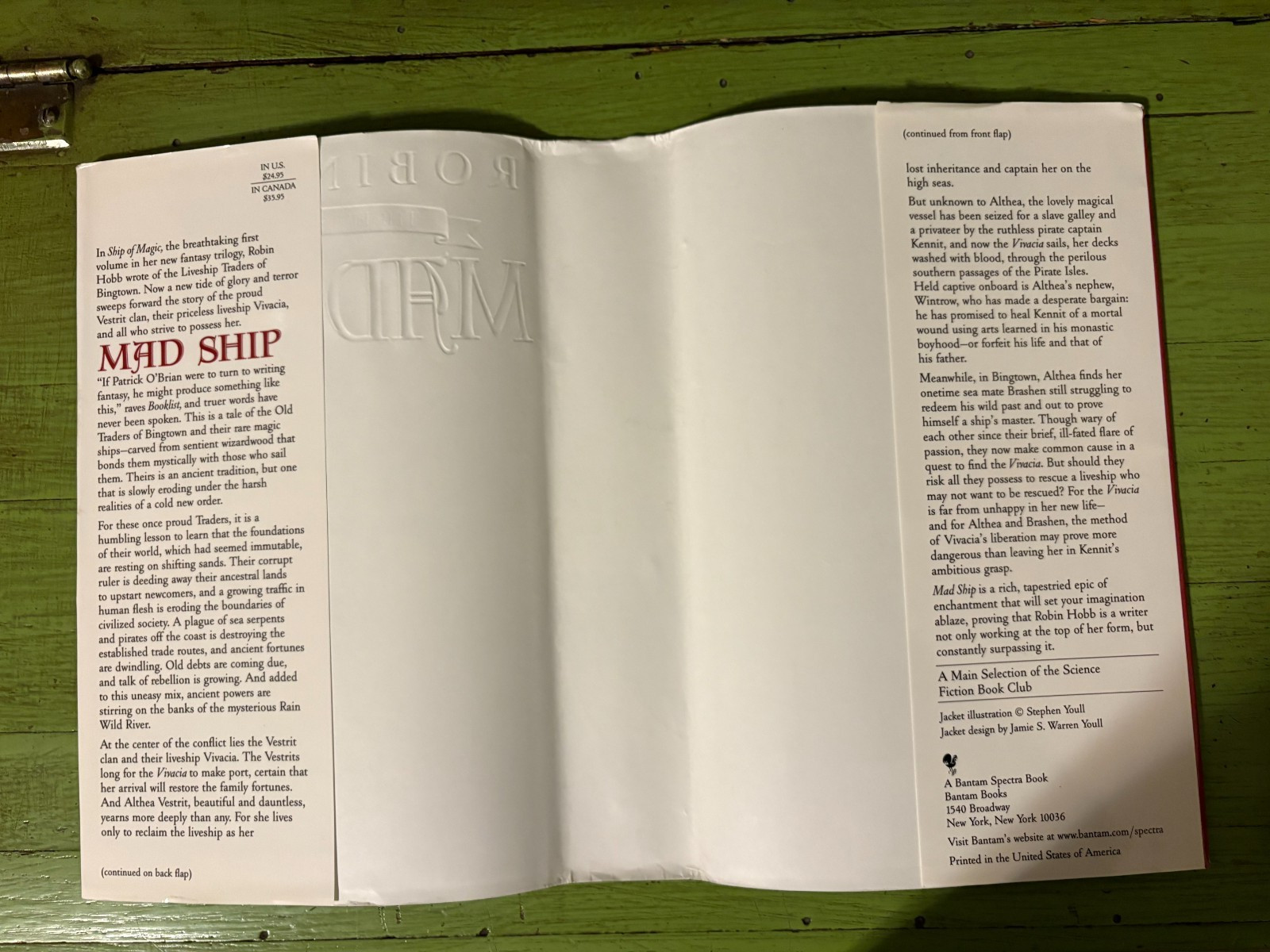 Robin Hobb Mad Ship The Liveship Trader #2 Hard Cover DJ Very Good