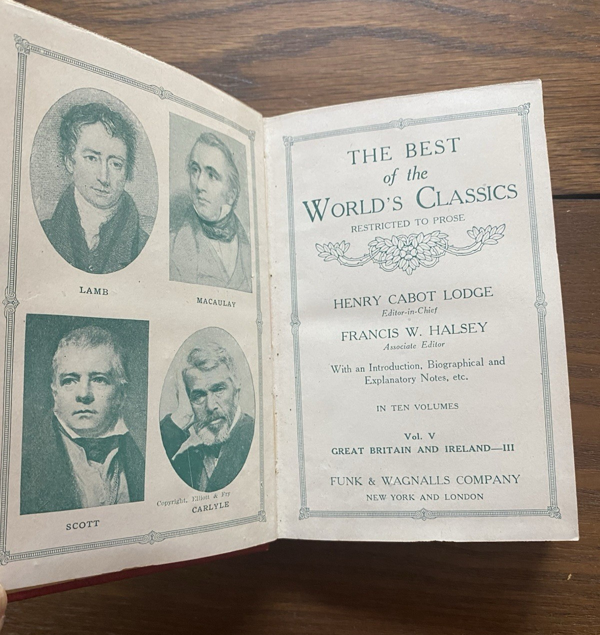 1909 Best of World Classics Funk & Wagnalls Lot of 5 Red Books