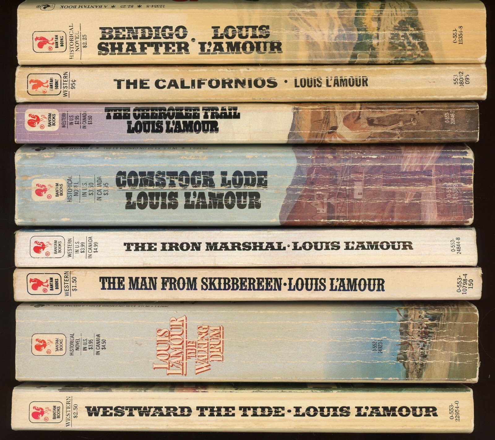 Western Action Adventure Lot of 8 Paperback by Louis Lamour