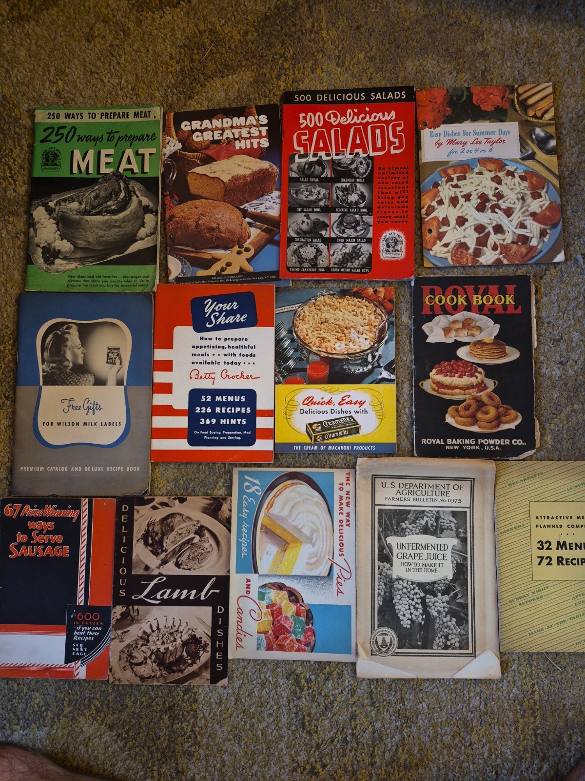 Lot Of 88 Vintage Cooking 1920s Up Pamphlet Booklet Advertising Recipes Paper