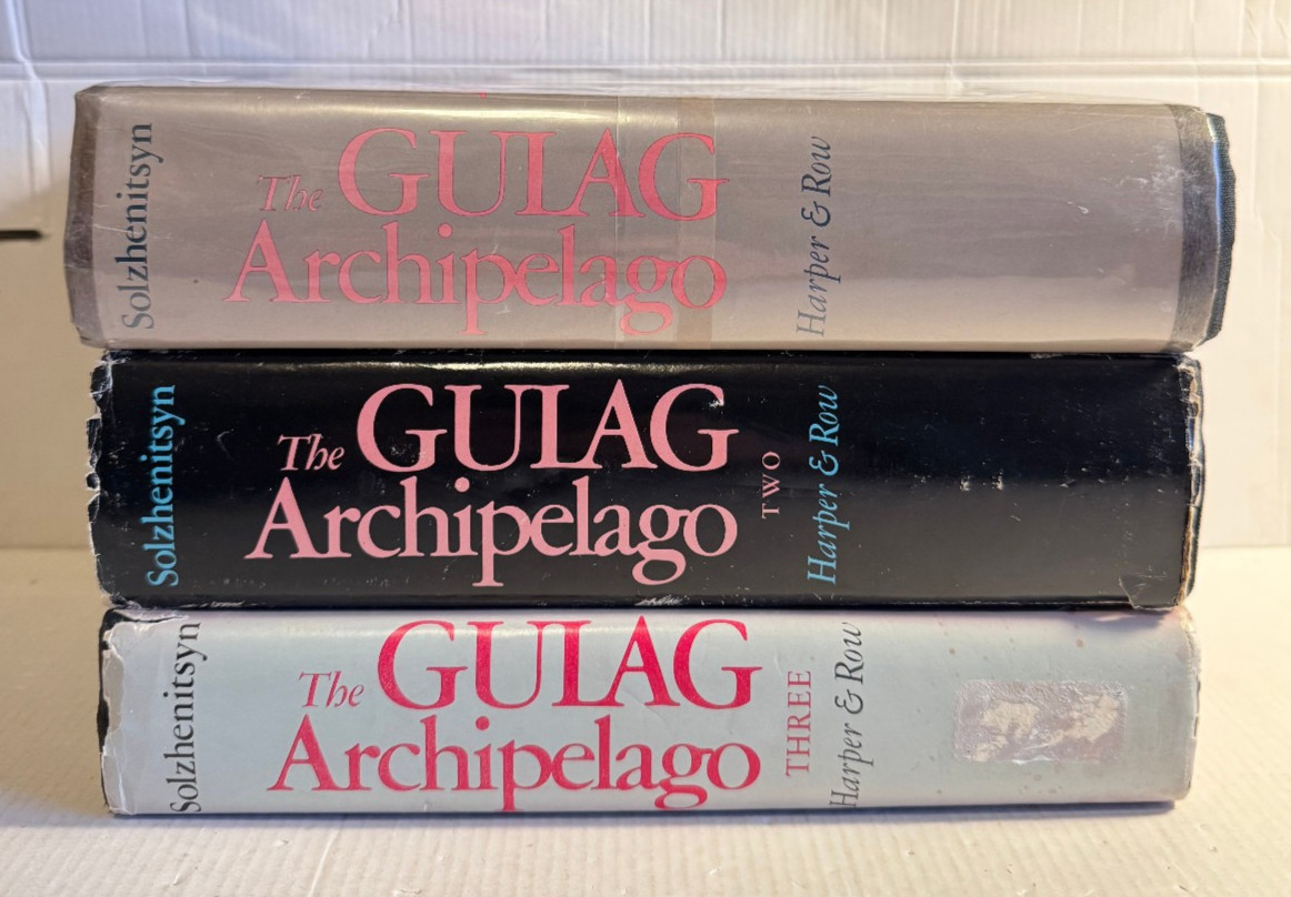 Aleksandr Solzhenitsyn Gulag Achipelago I II III HCDJ Set Lot Very Good