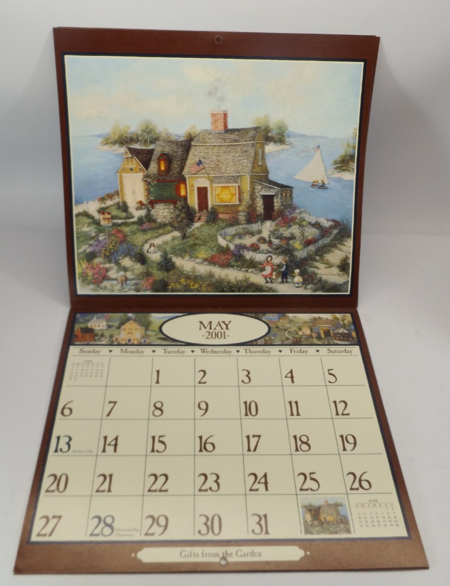 Calendar Lang Folk Art 2001 by Lang Inc. – Lang Holdings – See Description