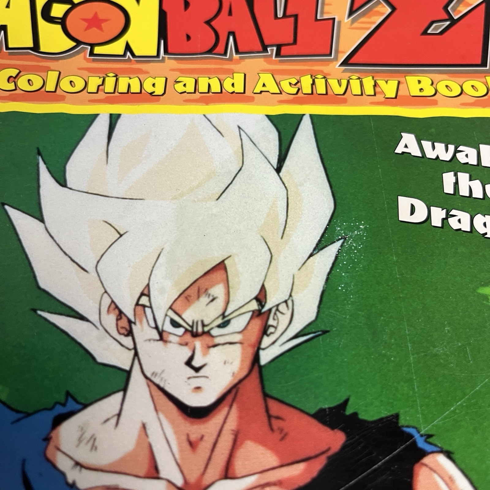 Vintage Dragon Ball Z Giant Coloring & Activity Books Lot of 2 (1 Page Used)