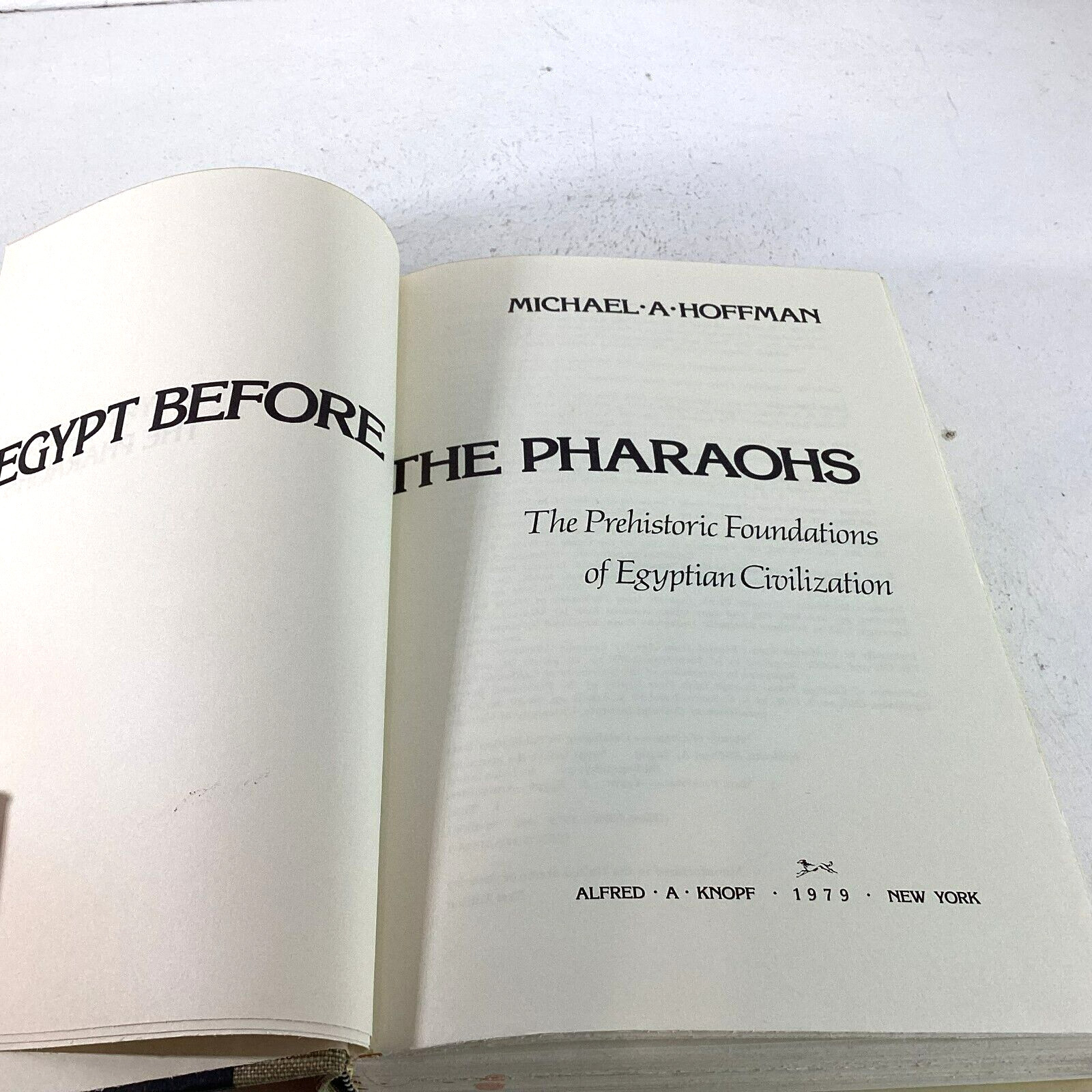 Egypt Before the Pharaohs Michael Hoffman 1979 Stated 1st Ed. HC DJ VG
