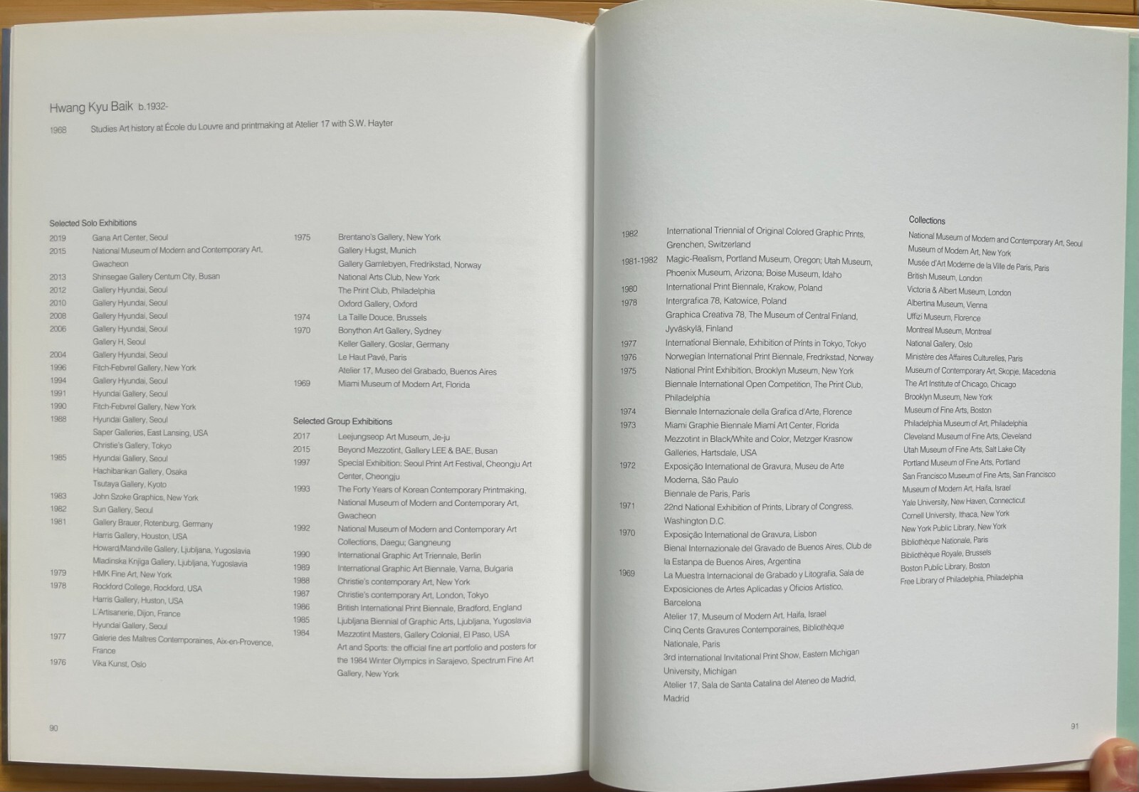 Korea Modern Art – Artist Hwang Kyu Baik Printmaker Mezzotint Exhibit Catalogue