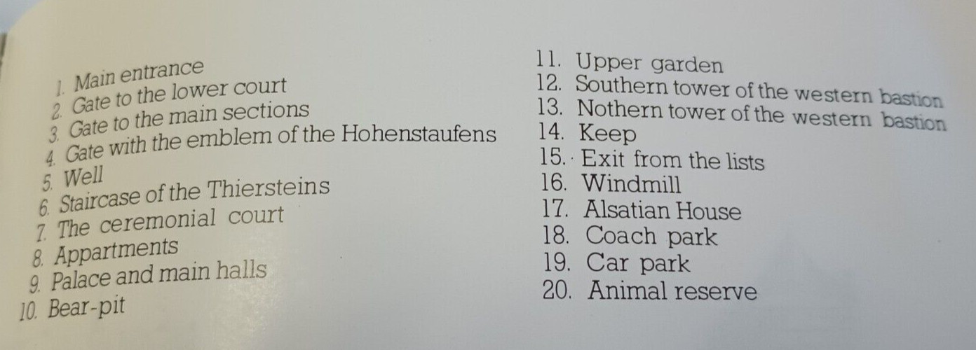 Alsace Castle Visitor Guidebook 1985 Haut-Koenigsbourg 40 Pages 6 x9 inches