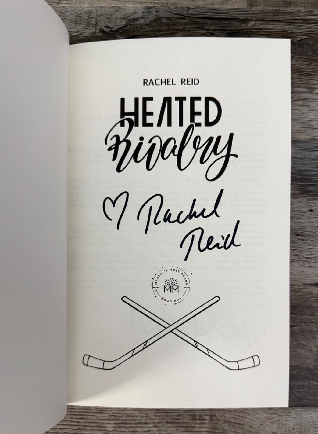 SIGNED Marley’s Must Reads HEATED RIVALRY & THE LONG GAME Rachel Reid MMR