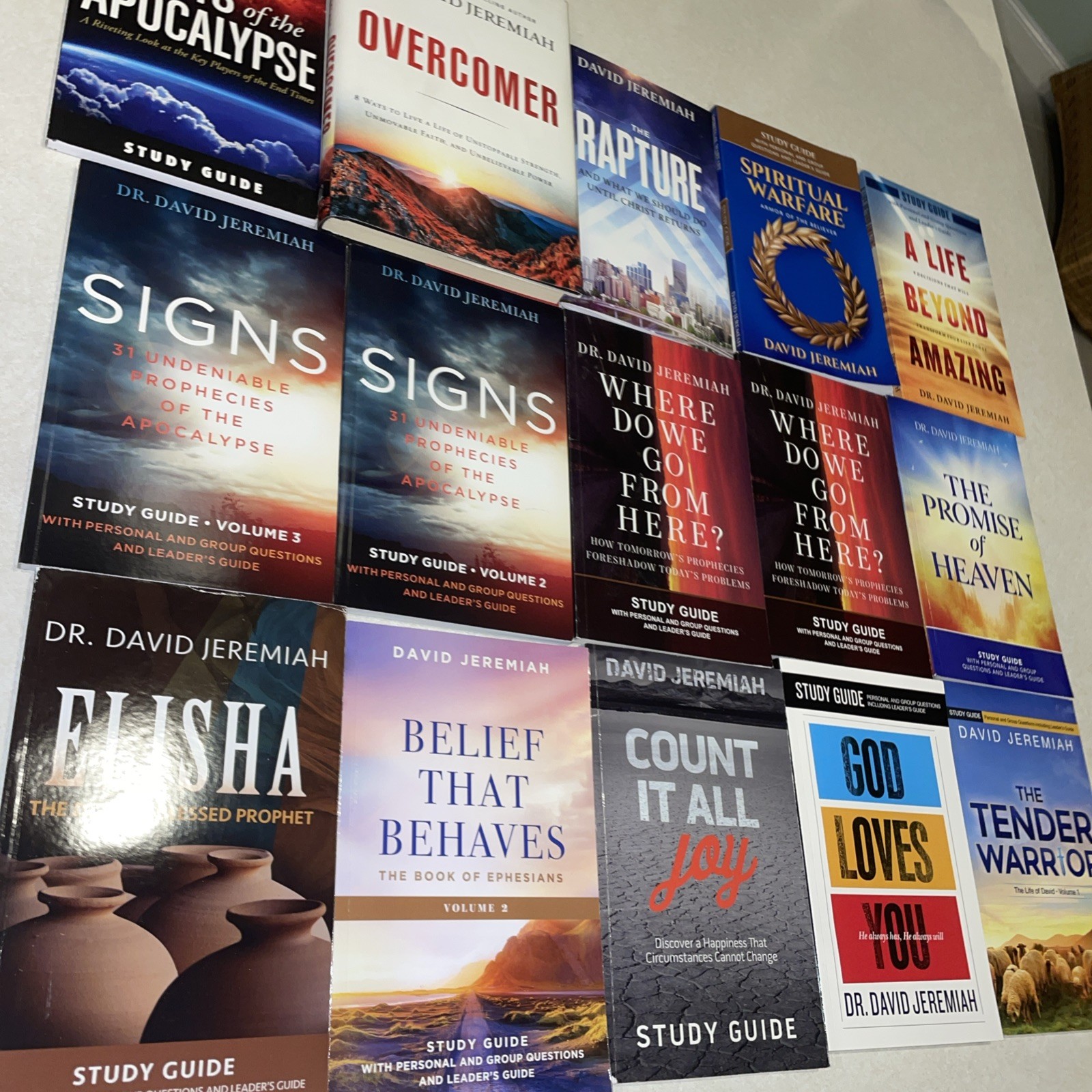 Dr. David Jeremiah Paperback Study Guide Book Lot Of 15 Christian Study Books