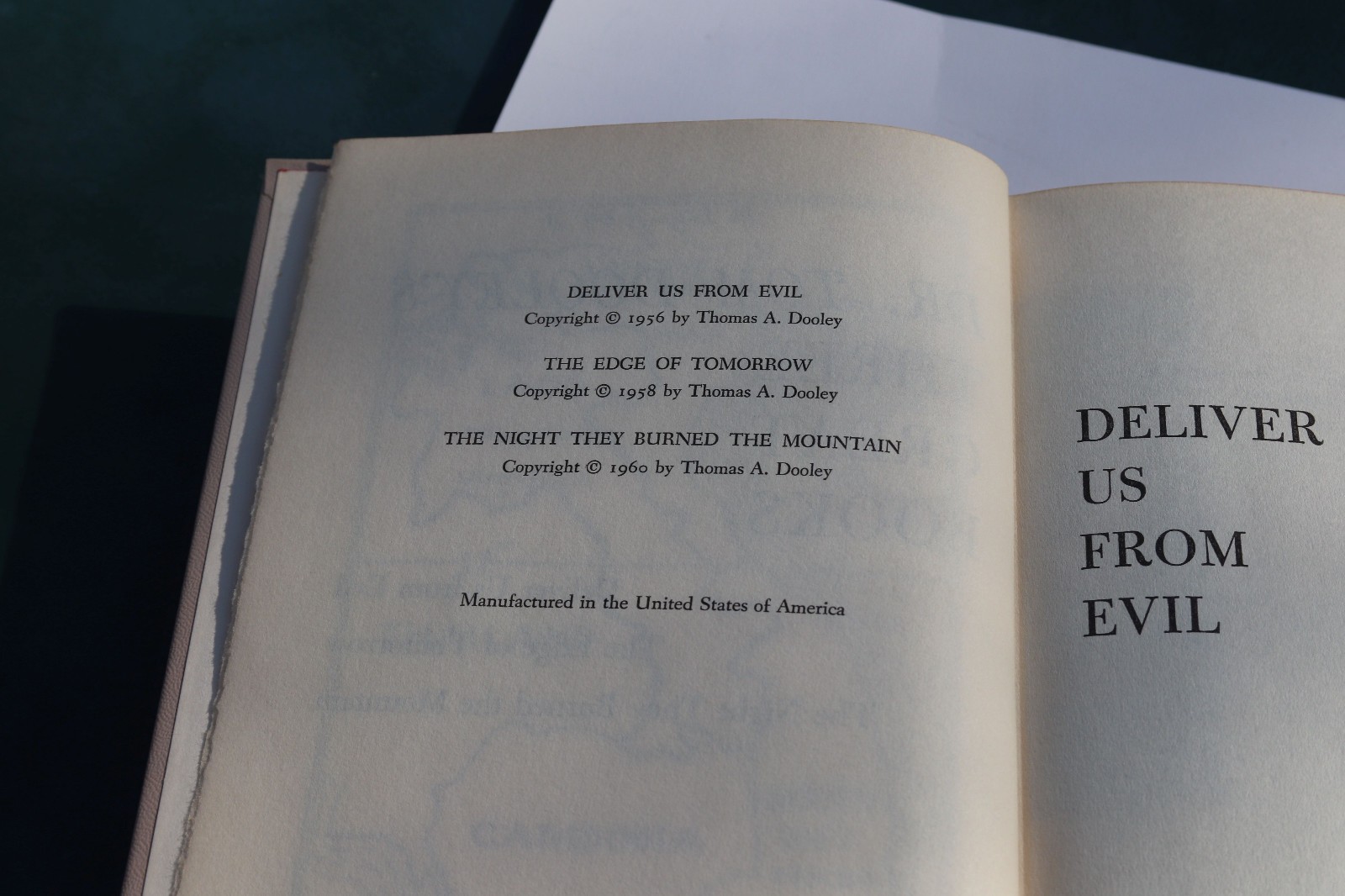 Dr. Tom Dooley’s Three Great Books Farrar Straus Hardcover