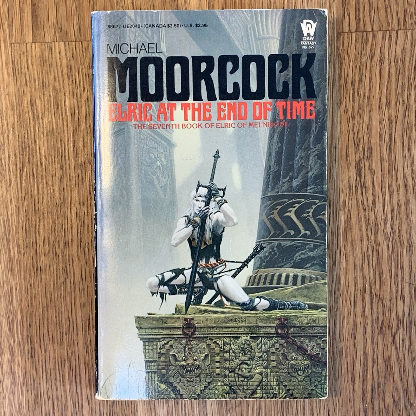 ELRIC AT THE END OF TIME Michael Moorcock 1985 DAW Fantasy PB 1st Edition Book 7
