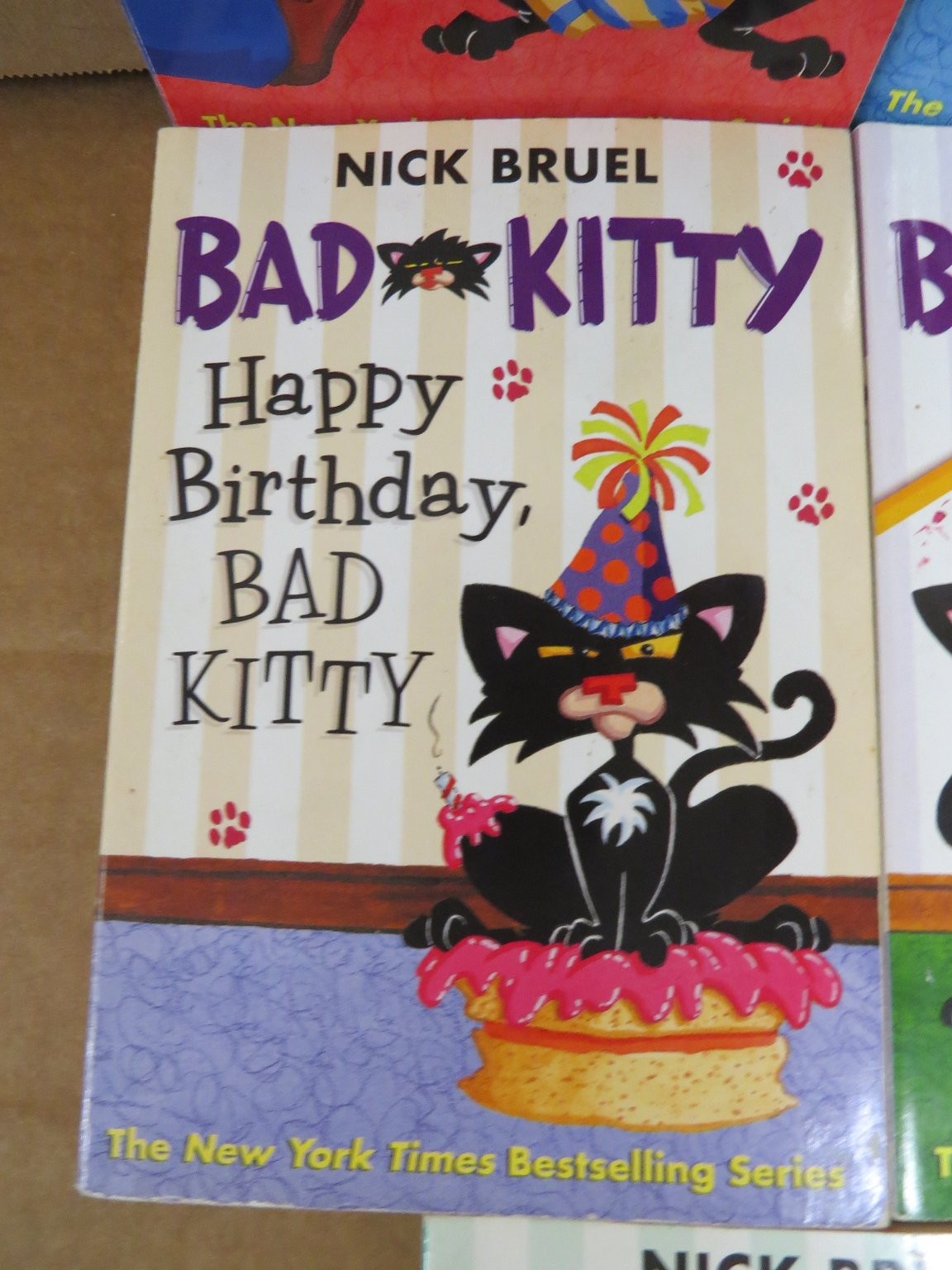 Bad Kitty 8 Book Lot Nick Bruel School Daze President Bath Humor Square Fish