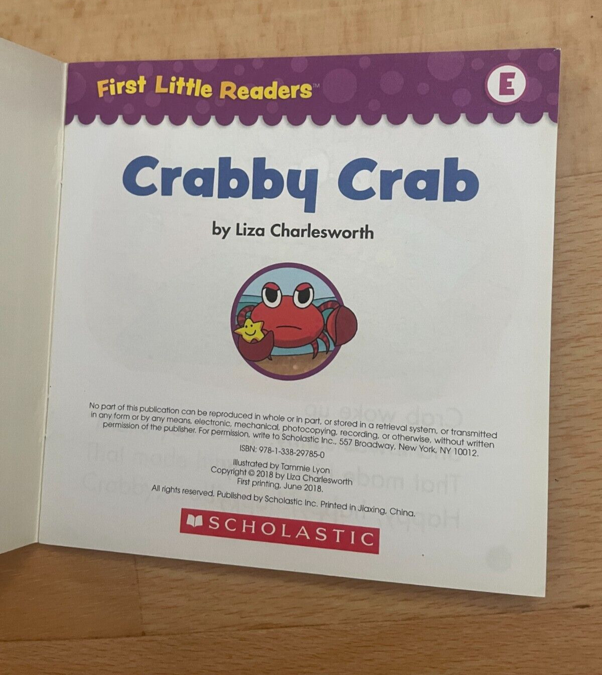 FIRST LITTLE READERS. LIZA CHARLESWORTH, CRABBY CRAB 14 X 14 CM.