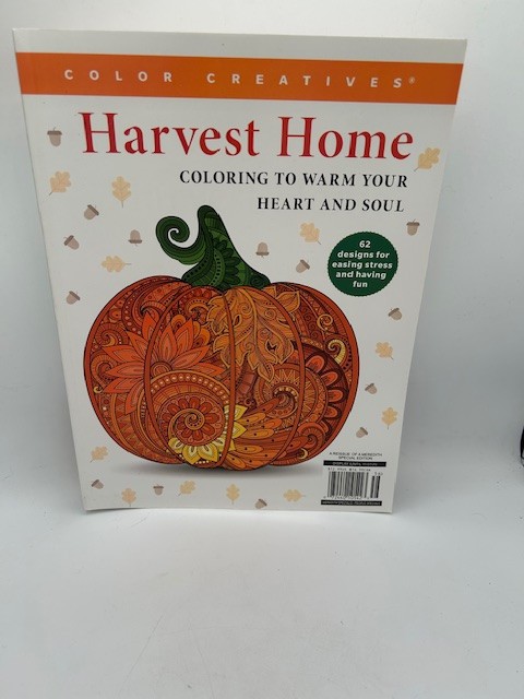 Set of 2 Adult Coloring Books Color Creatives Dog Days! & Harvest Home 124 Pages