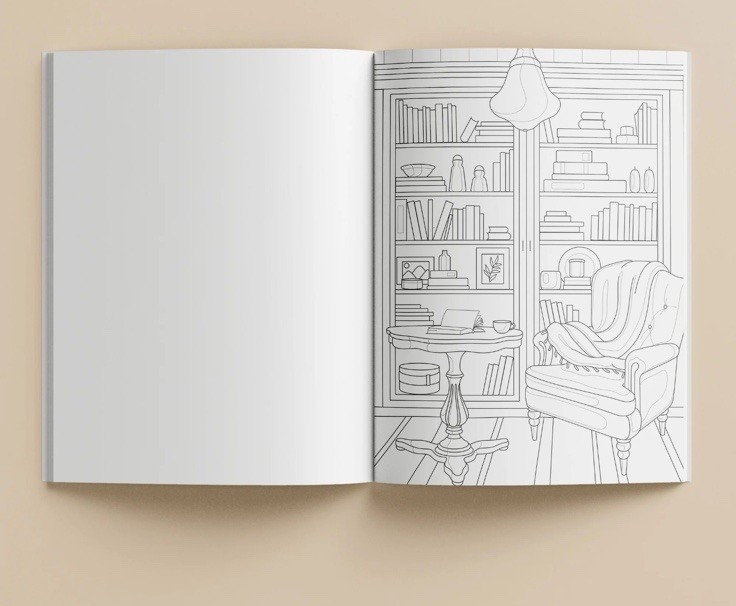 Hinkler Art Making Modern Living Coloring Book for Adults 72 Pages