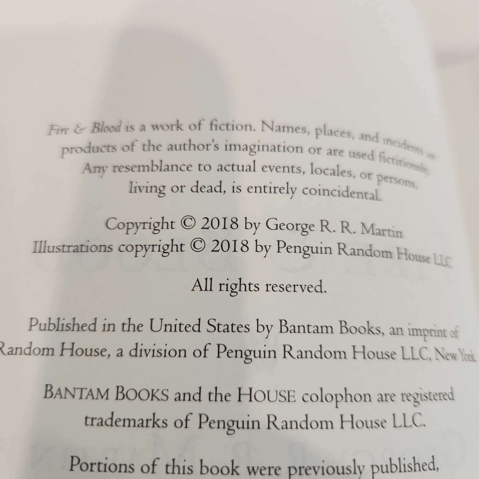 Fire and Blood by George R. R. Martin, 1st Edition Hardcover VGC FREE SHIPPING