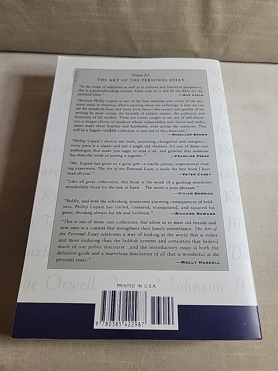 Art of the Personal Essay, The by Lopate, Phillip