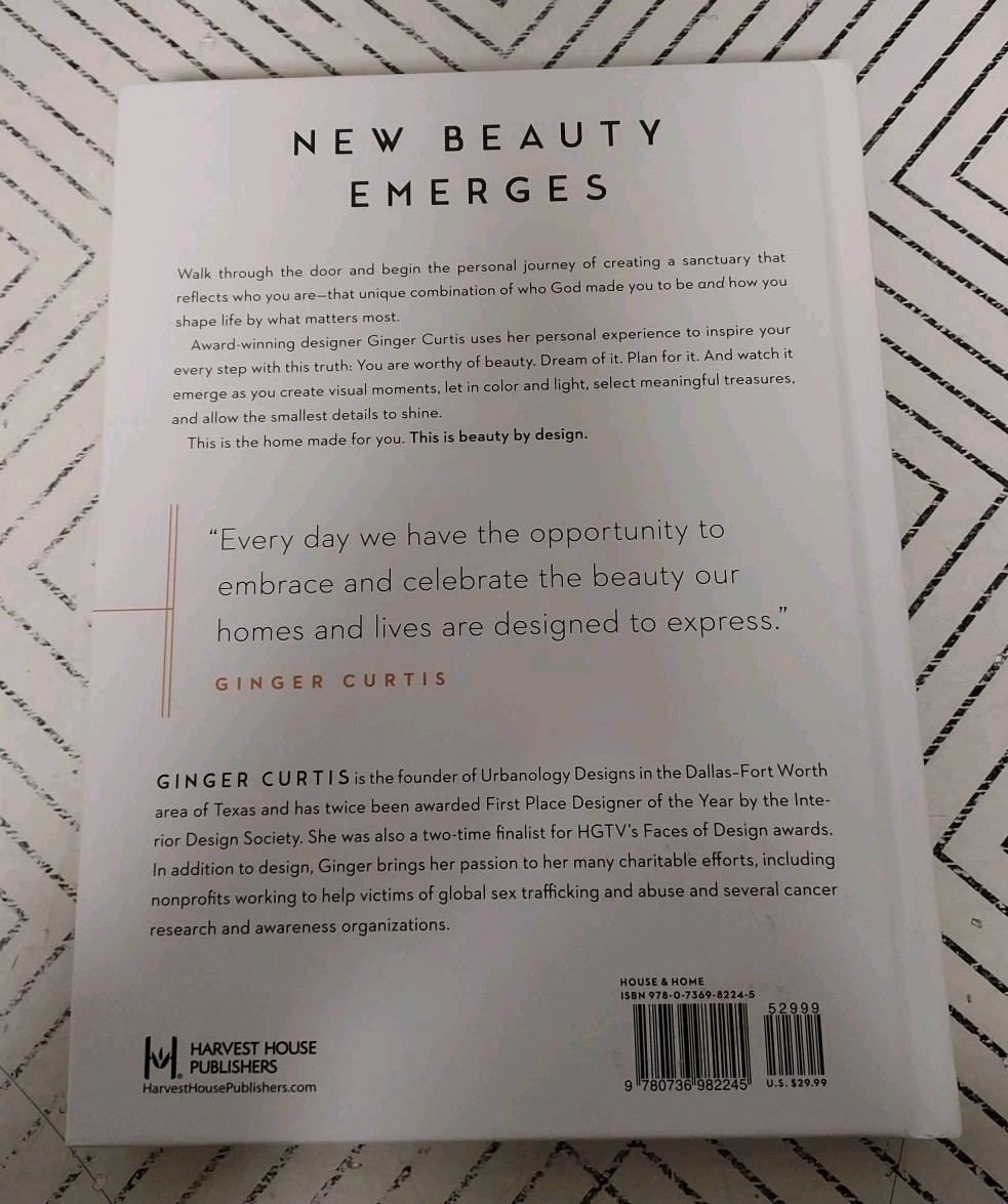 🥥 Beauty By Design – By Ginger Curtis (Hardcover)🆕️AS SHOWN👇