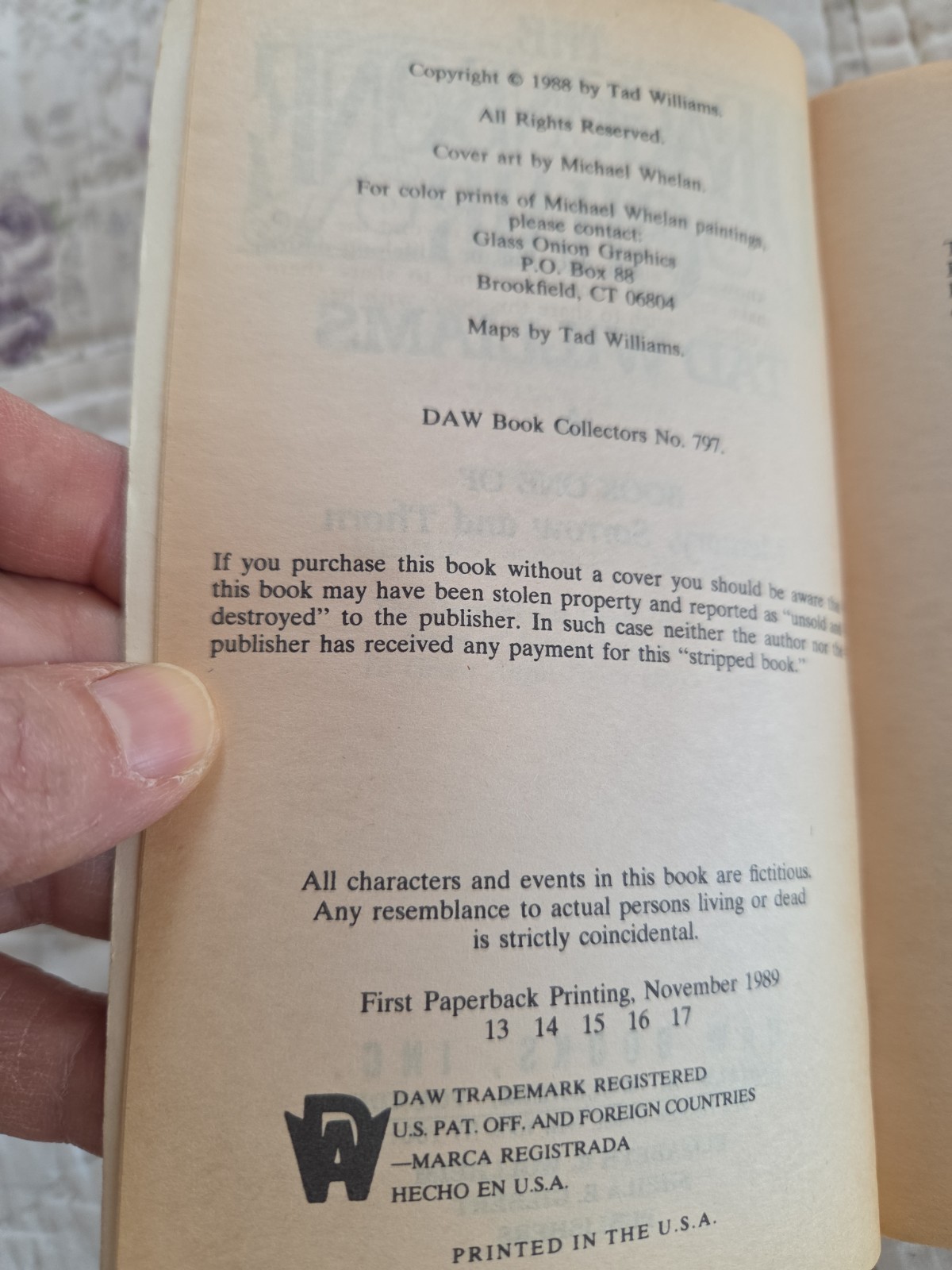Tad Williams : To Green Angel Tower And The Dragonbone Chair PB