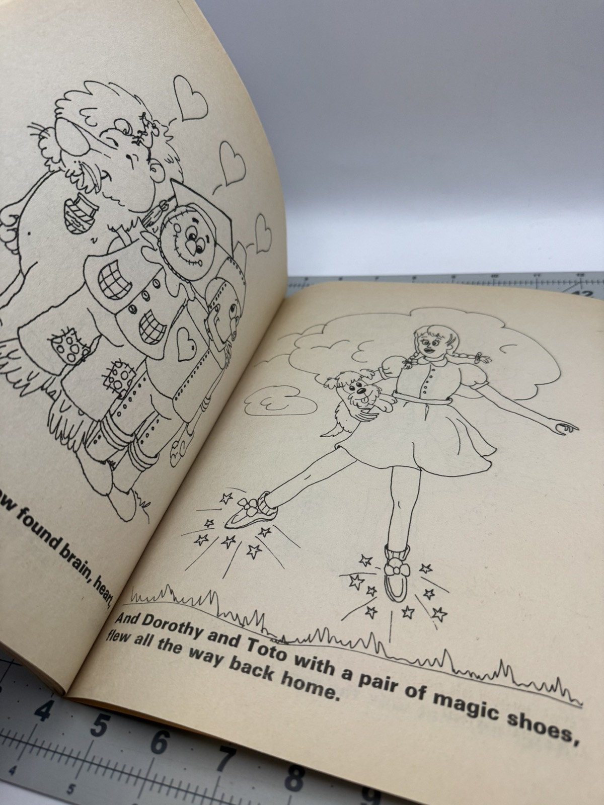 Vintage Wizard Of OZ Preschool Coloring Book 32 Pages Justen Products Unused NOS