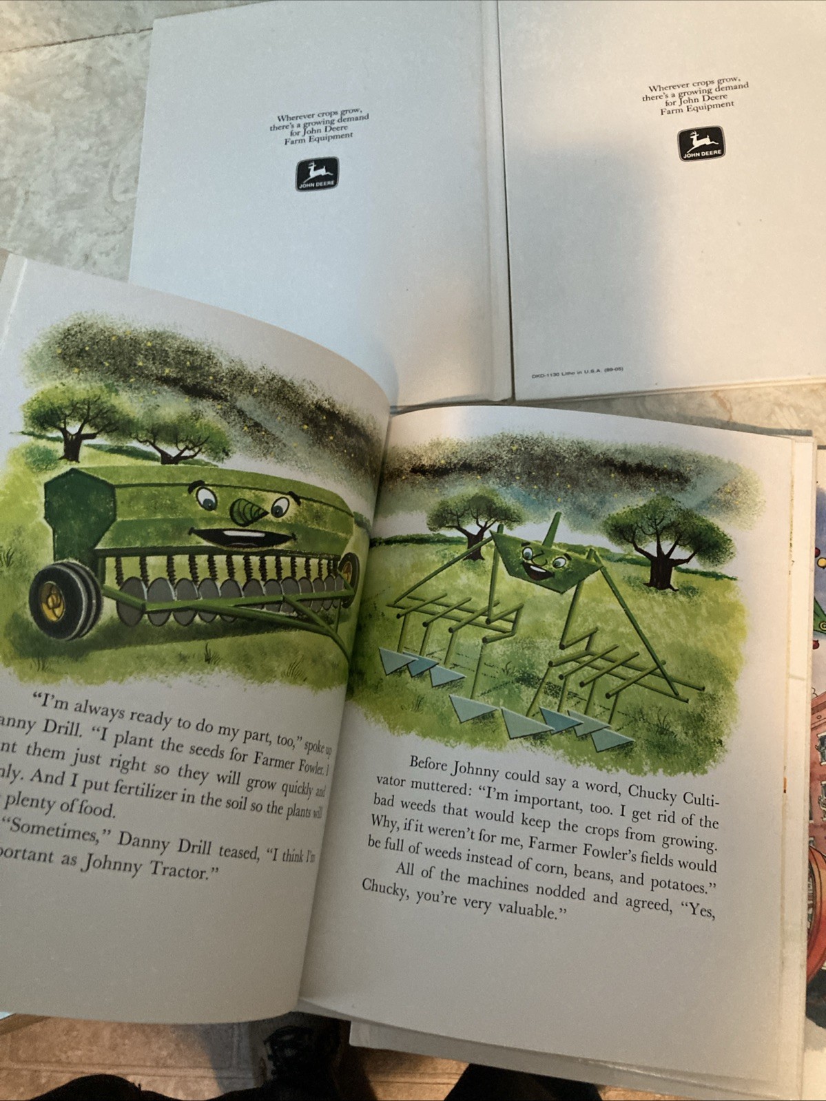 4 John Deere Storybook For Little Folks Books Johnny Tractor- Corny Cornpicker