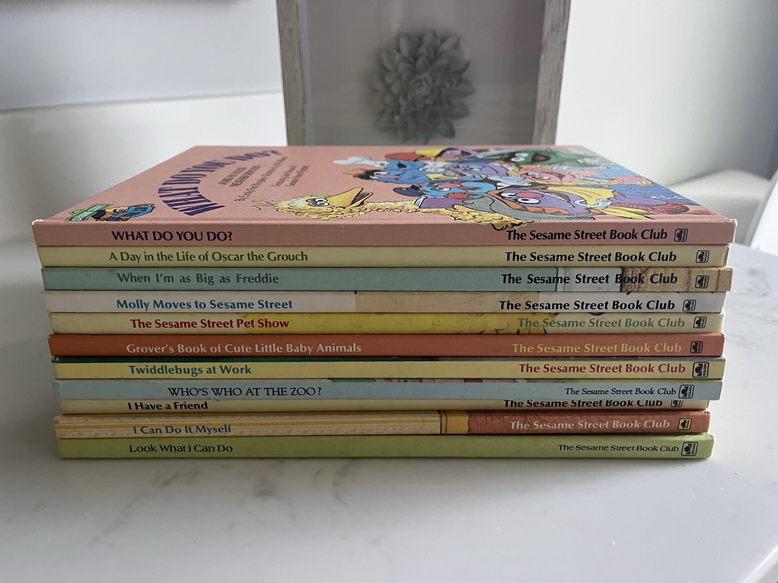 Sesame Street Book Club Book Lot of 12 Vintage 1980 Hardcover Freddie Twiddlebug