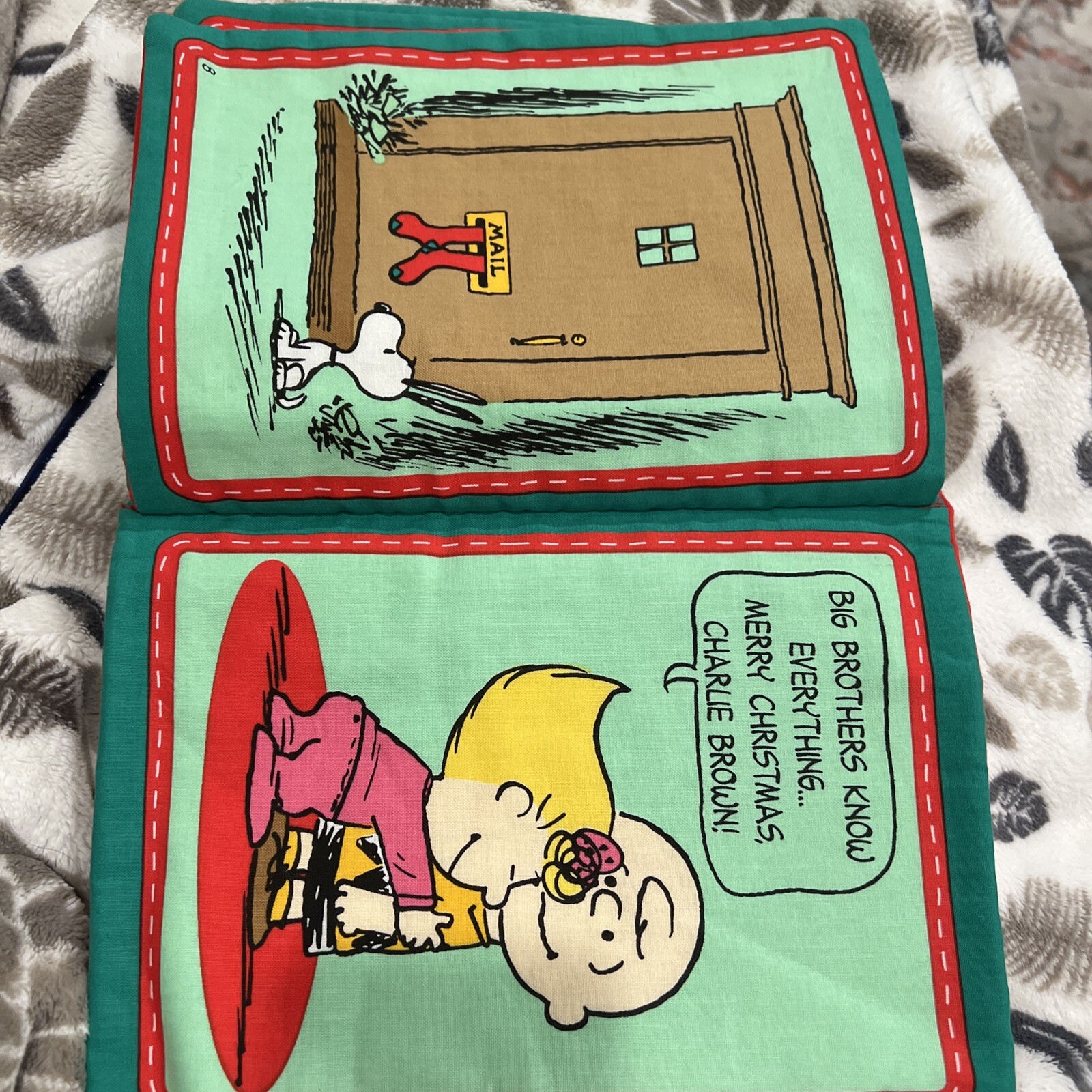 Charlie Brown’s Christmas Stocking Child’s Cloth Book 10.5”x 7” x 1”