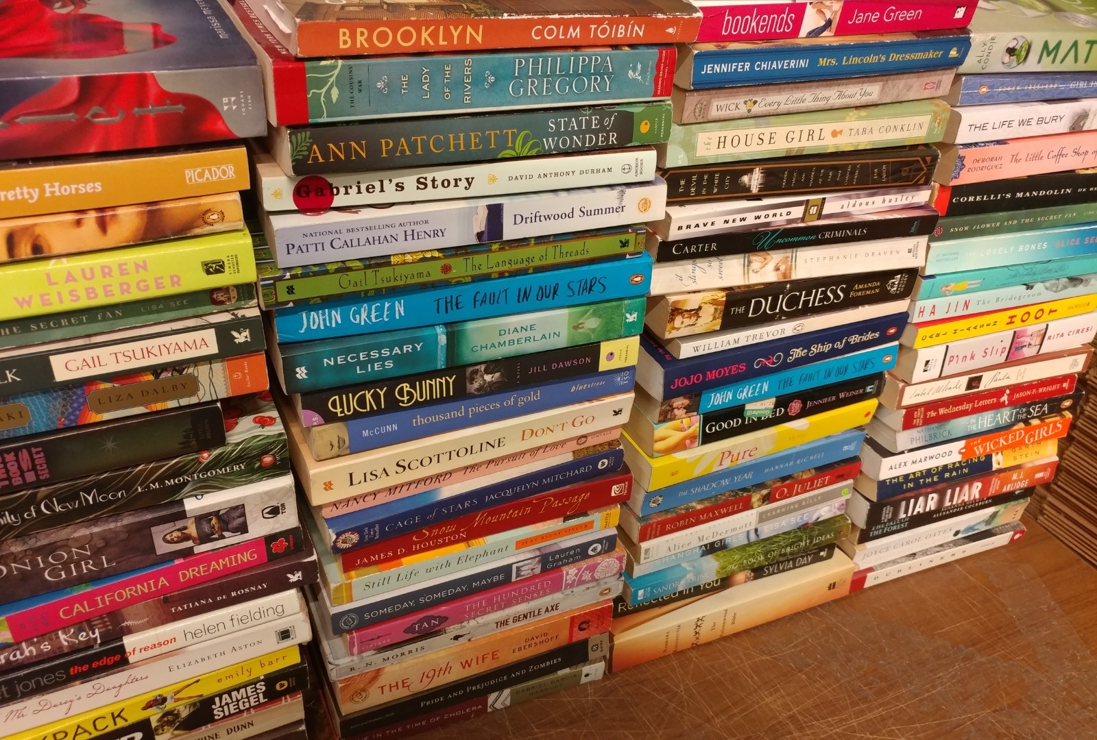 Lot of 100 Large Trade Literature Fiction Paperback BestSeller UNSORTED Mix Book