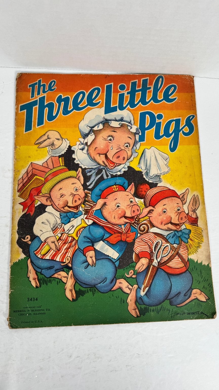 Vintage Children’s Story Book Lot 1938-40 Whitman Merrill Peter Rabbit Pigs