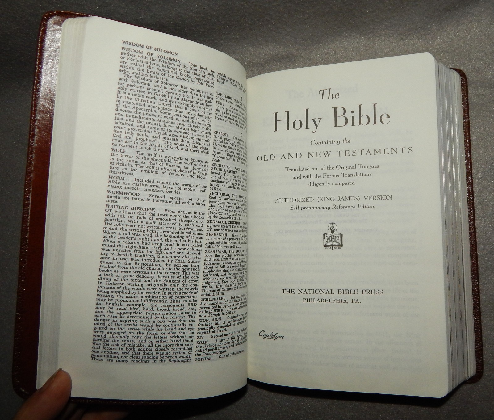 KJV Teacher’s Reference Bible by National N3202RL Brown Imitation leather – new