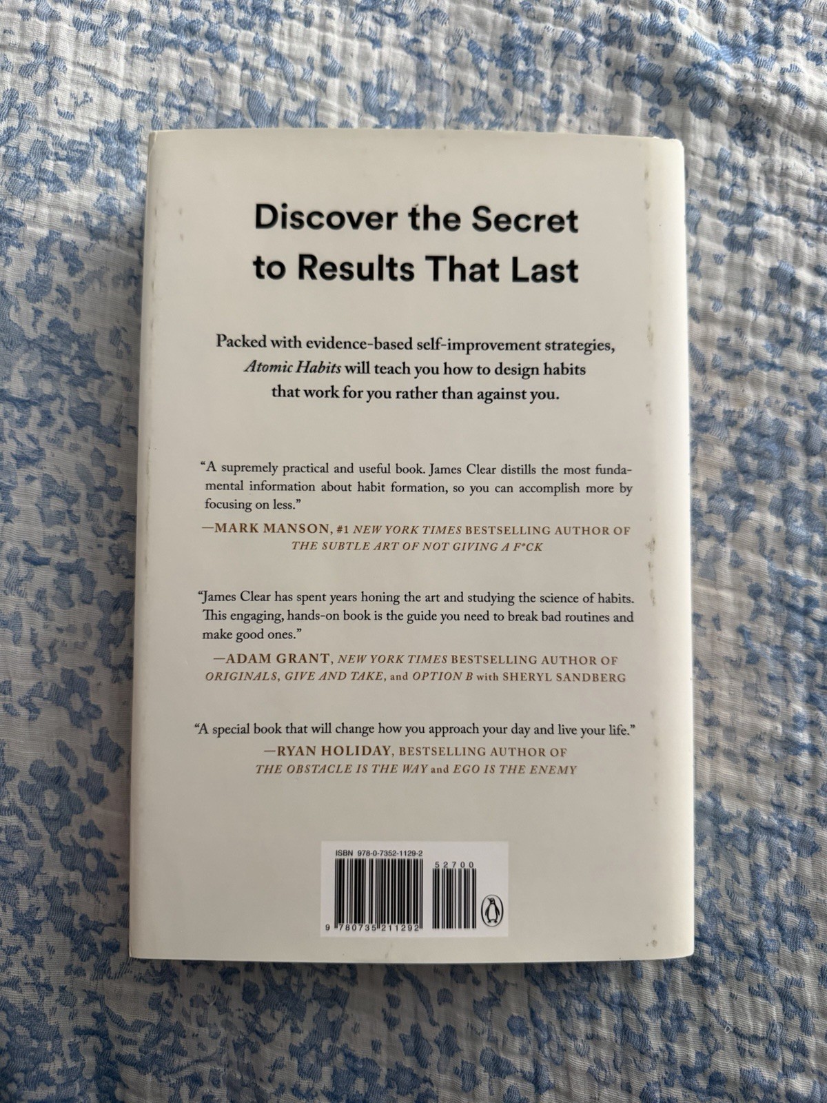 Atomic Habits: Build Good Habits & Break Bad Ones by James Clear (2018 HC)