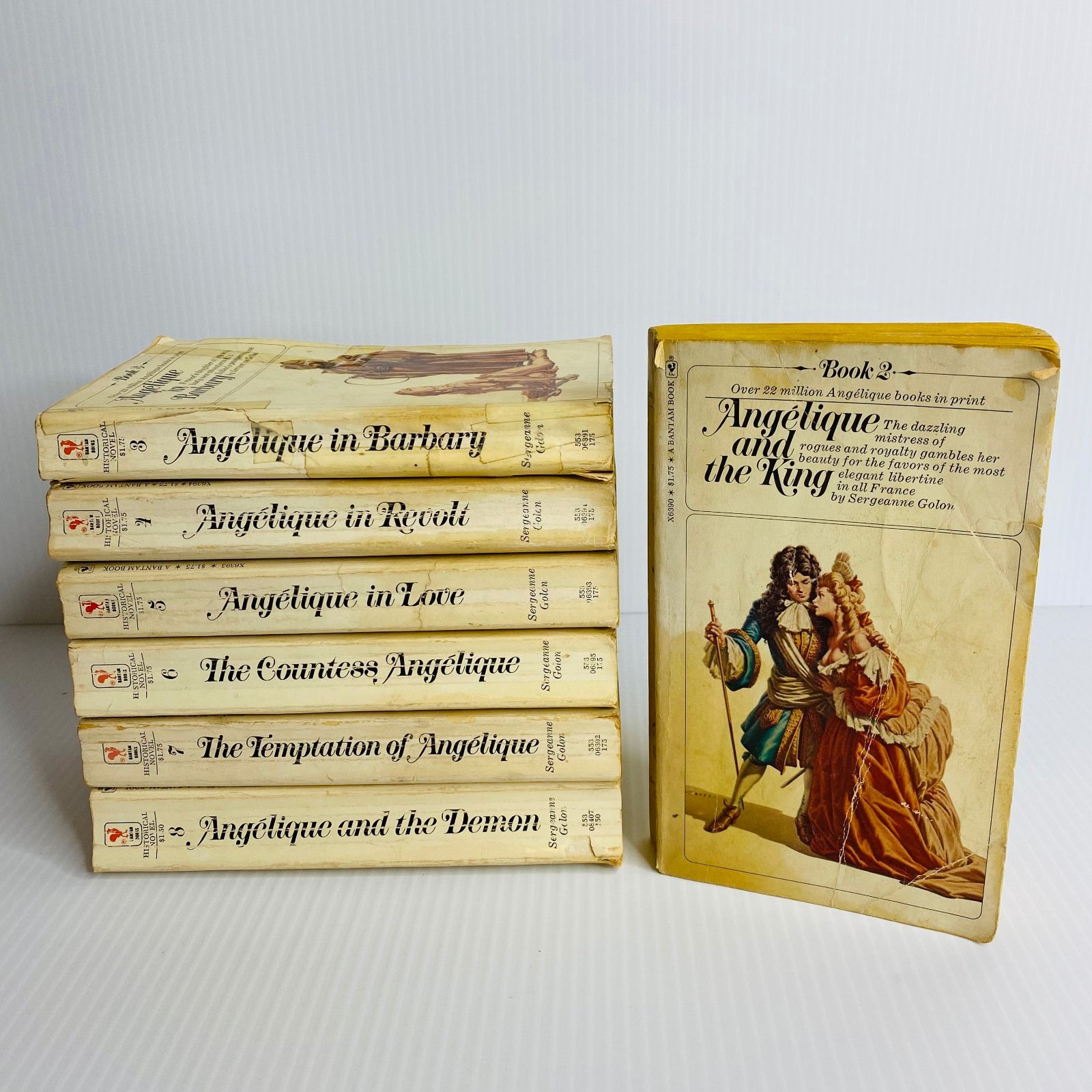 Sergeanne Golon – Angelique Books #2-8 (Lot of 7) Vintage Bantam Romance PB
