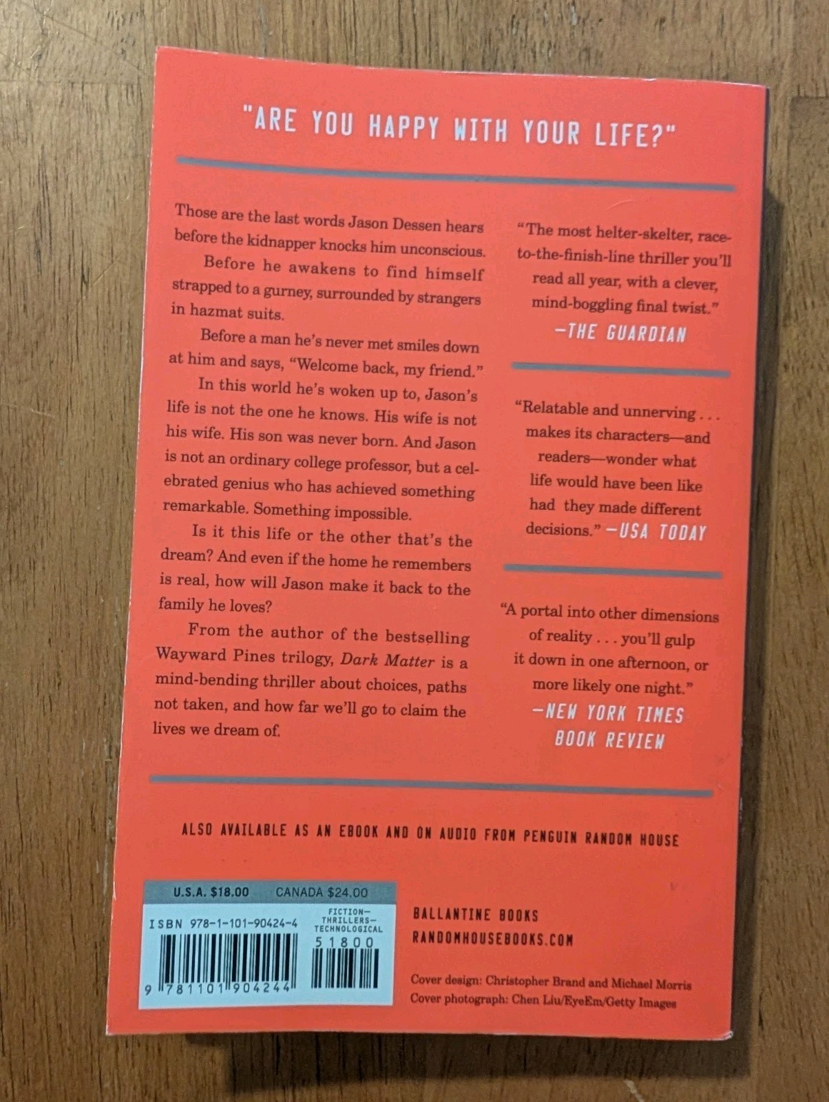 Dark Matter A Novel by Blake Crouch (2024 Paperback)