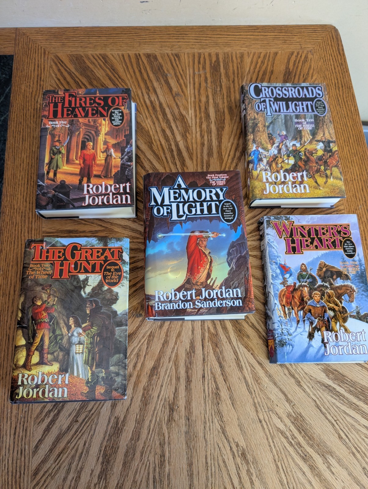 Robert Jordan THE WHEEL OF TIME Series Lot of 5 Set HC Books