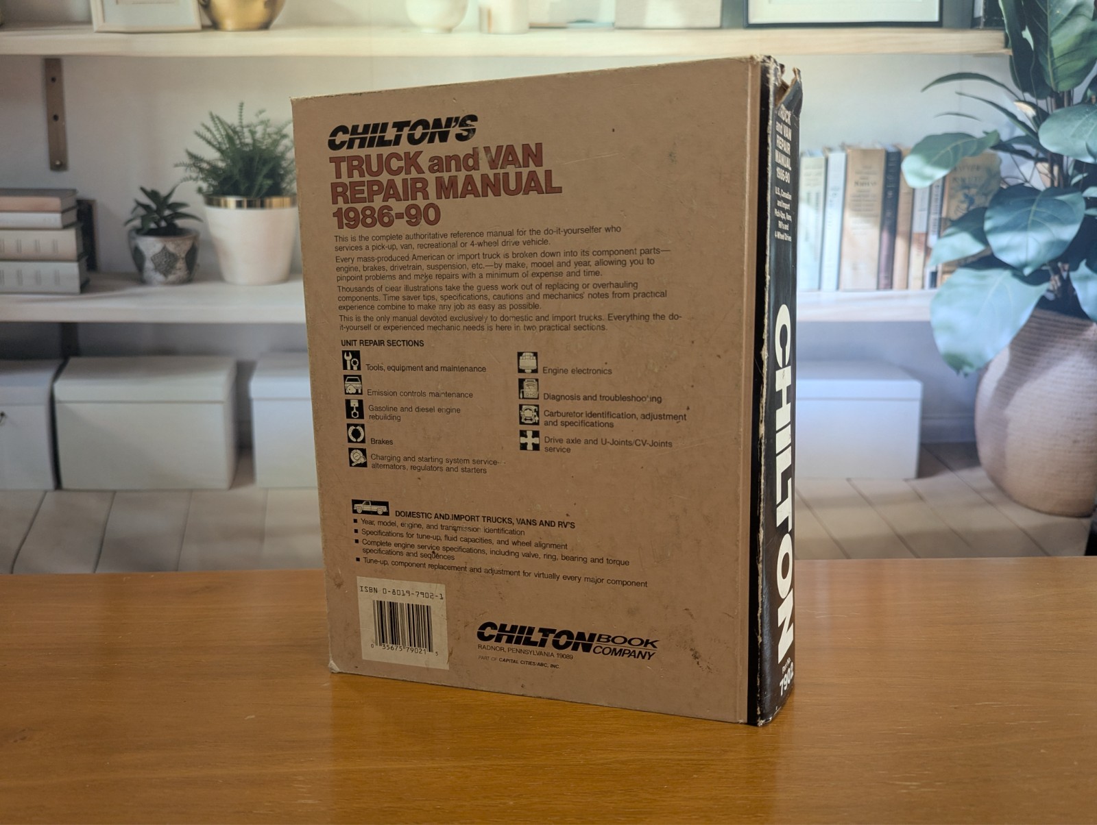 Chilton Truck Van Repair Manual 1986-1990 Jeep Cherokee Bronco Toyota