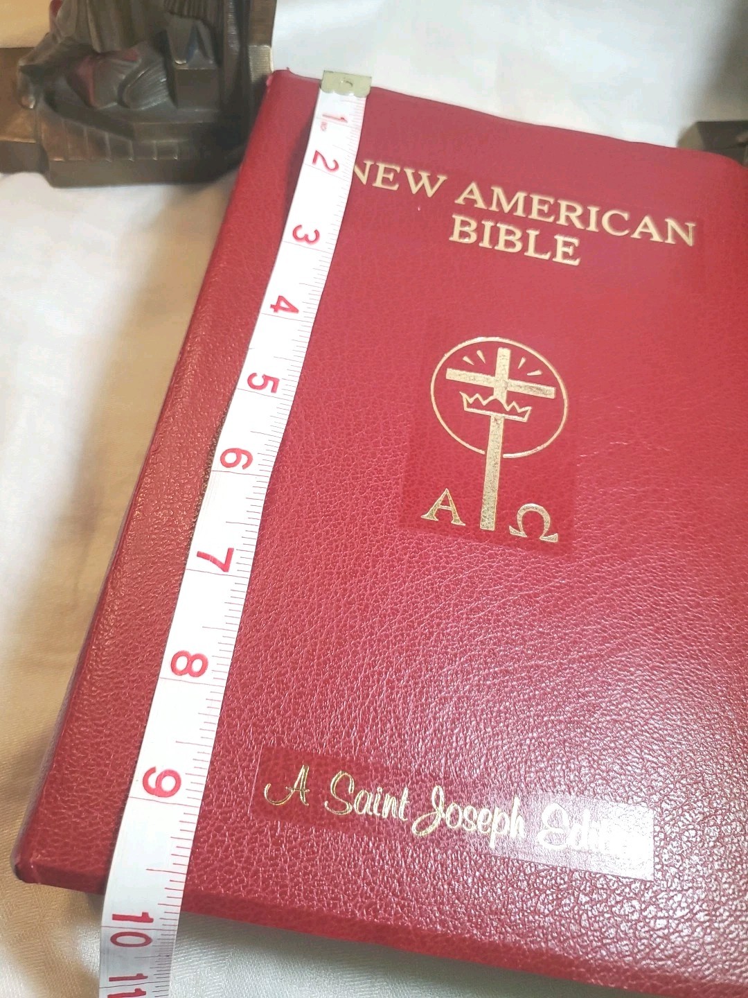 Saint Joseph Ed New American Bible LARGE TYPE Catholic Burgundy Leather 1986 NAB