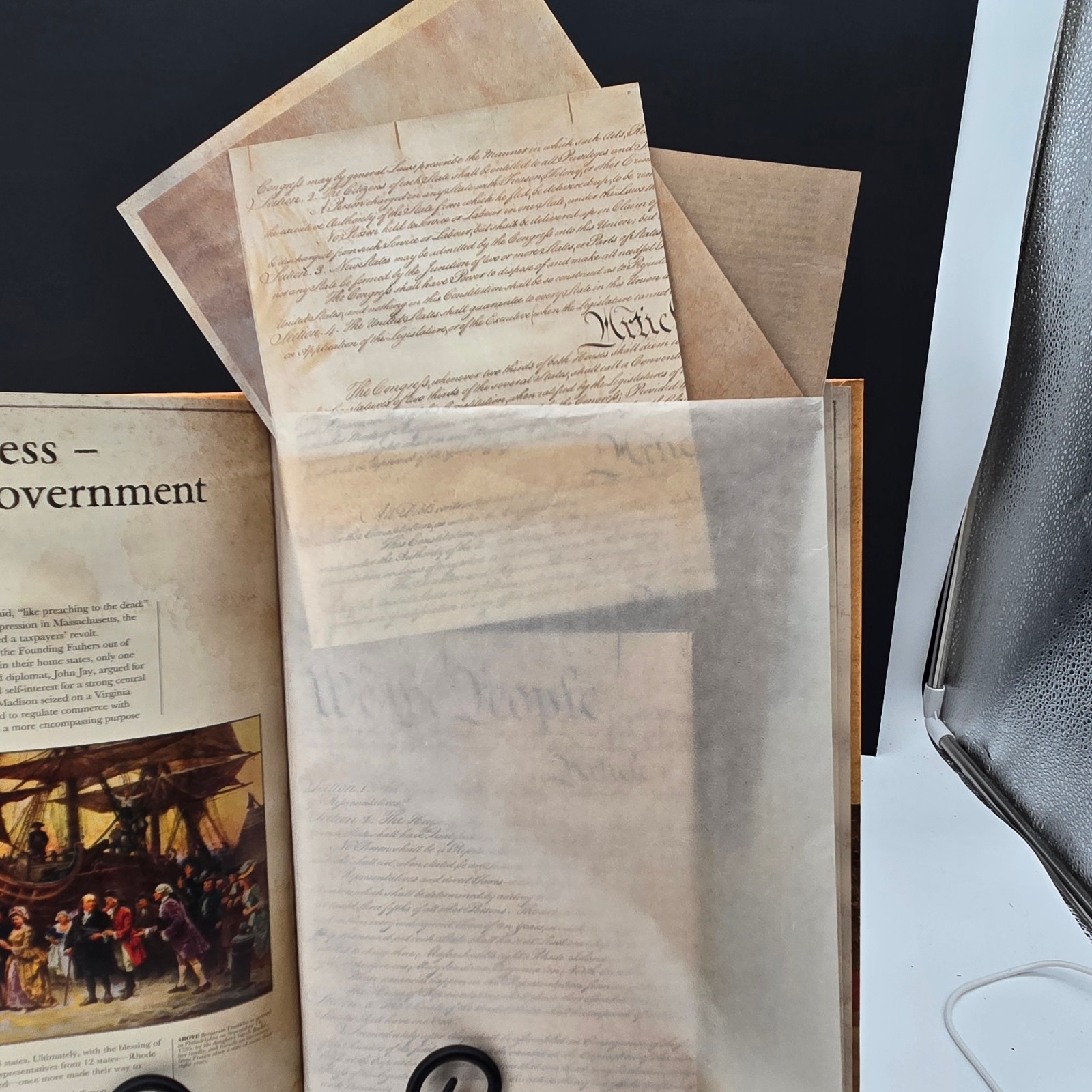 Founding Fathers The Shaping of America Contains Rare Removable Document Copies.