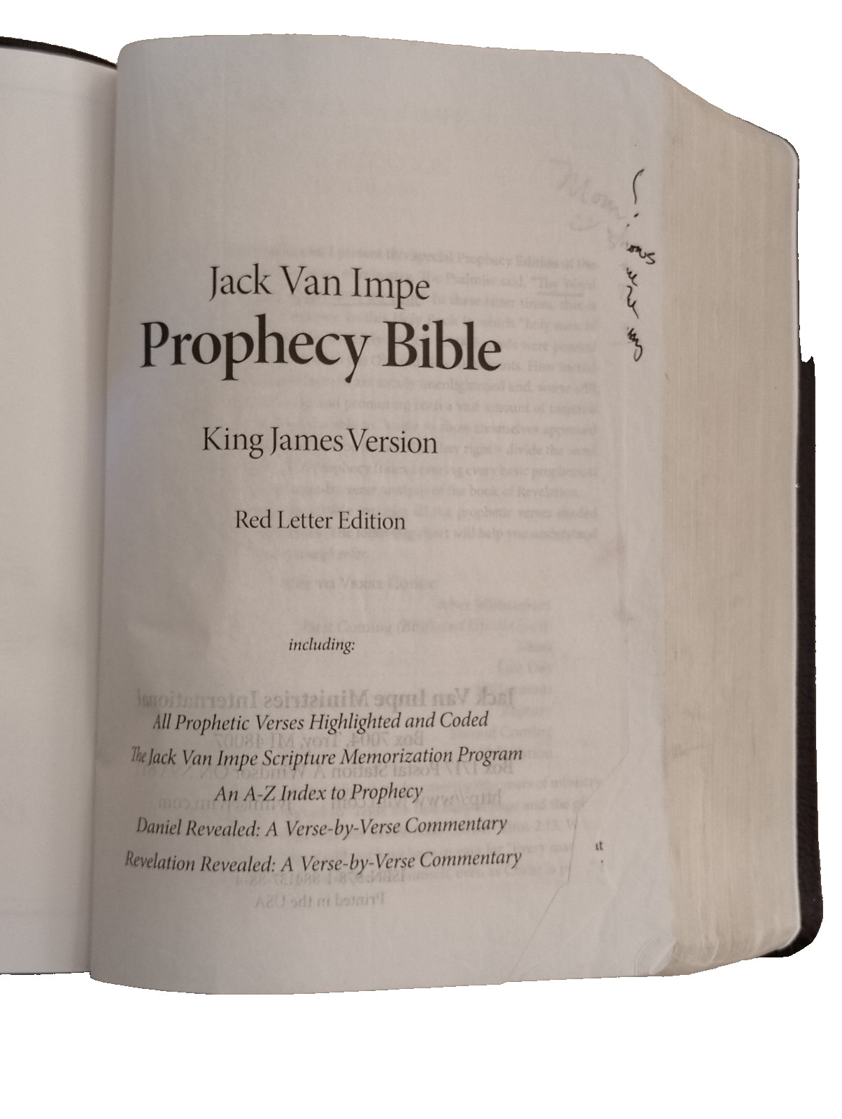 Jack Van Impe Prophecy Bible KJV – Red Letter Limited Edition King James Version