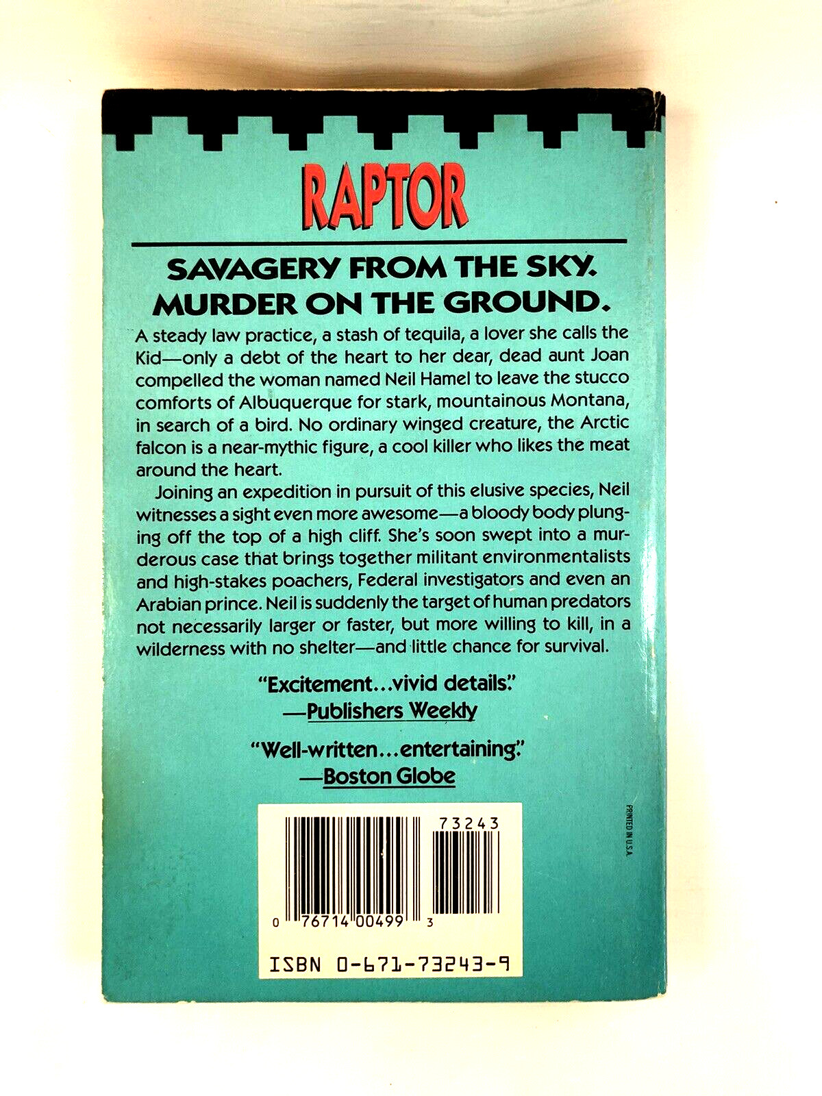 RAPTOR By Neil Hamel Paperback Mystery GUC