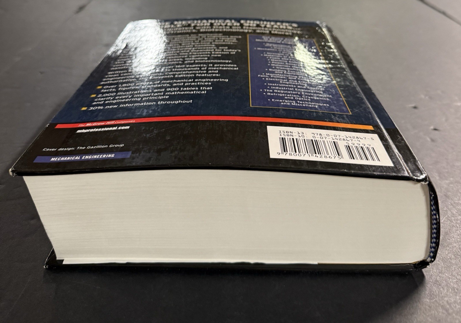 MARKS‘ STANDARD HANDBOOK FOR MECHANICAL ENGINEERS 11th/Anniv Ed (2007, HC) VG