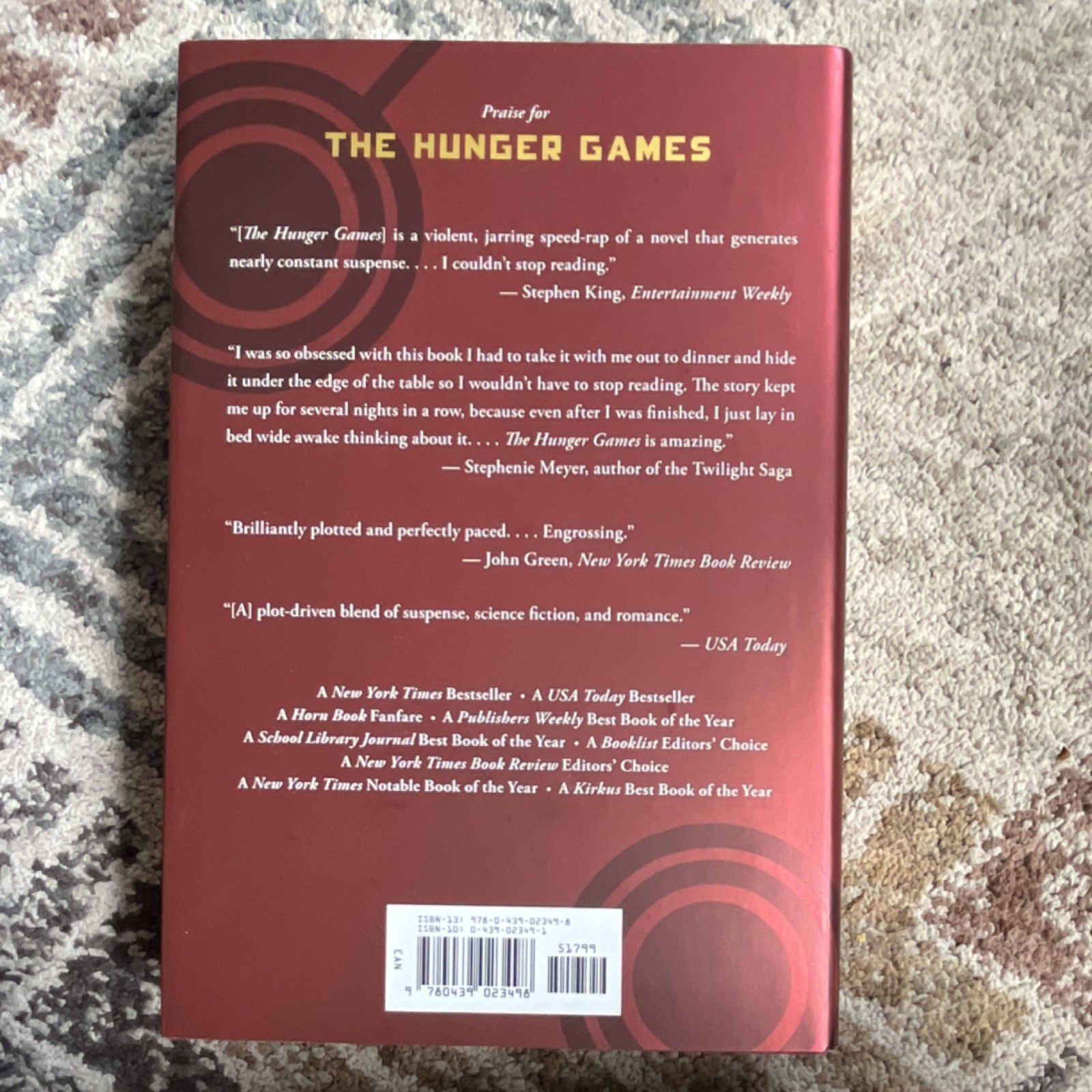 Suzanne Collins The Hunger Games Ser. Vol. 1 Hardcover Scholastic 2008 w/DJ