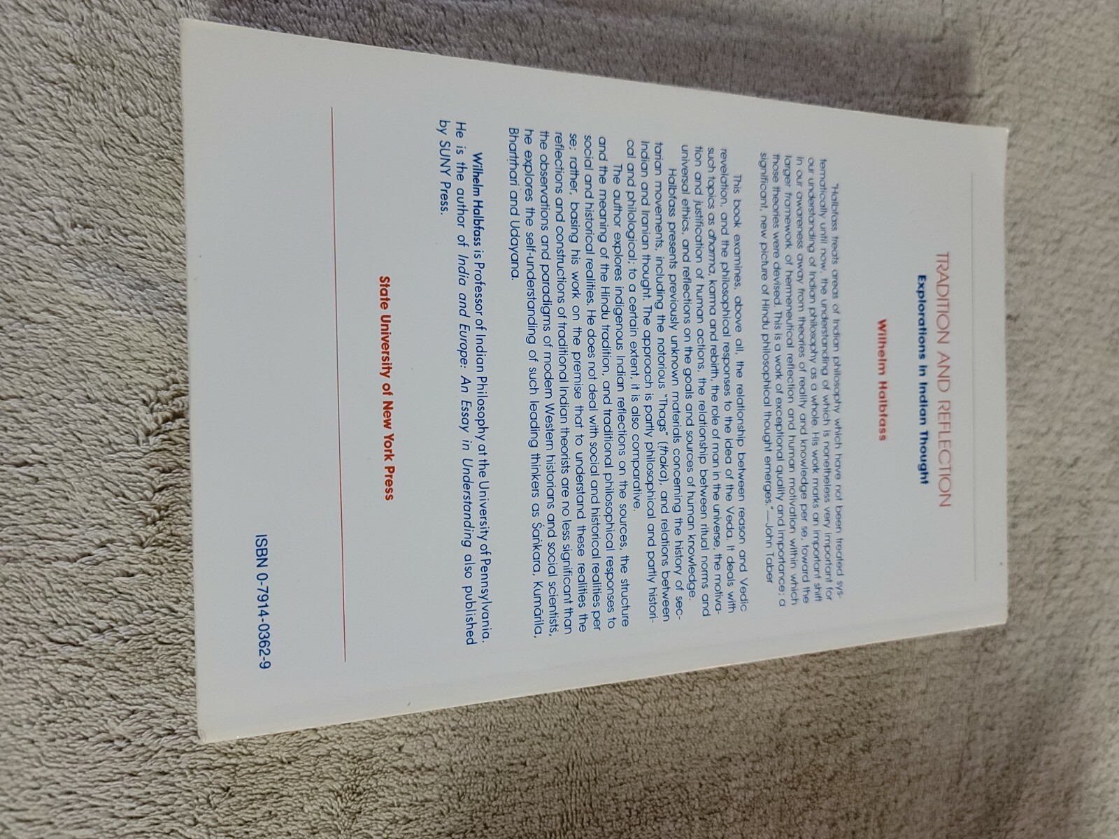 Tradition and Reflection Explorations in Indian Thought Halbfass Wilhelm 1991