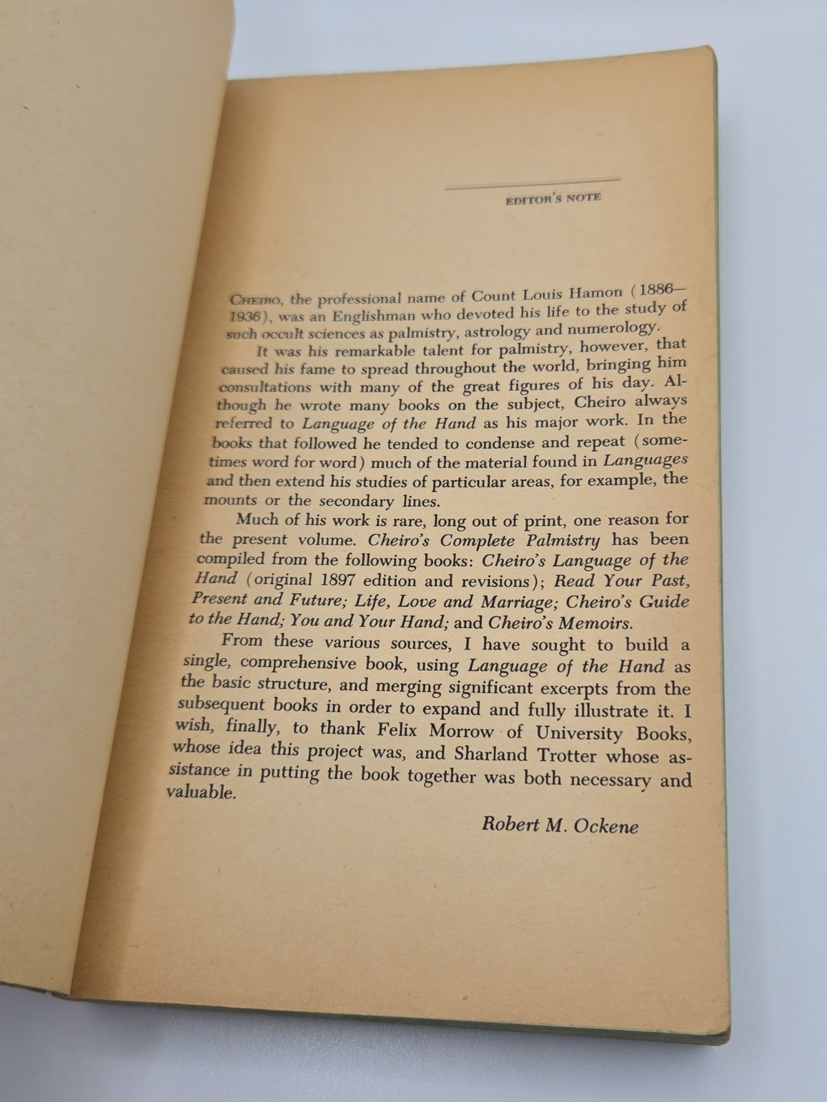 CHEIRO’S COMPLETE PALMISTRY – 1969 – COUNT LOUIS HAMON G-493
