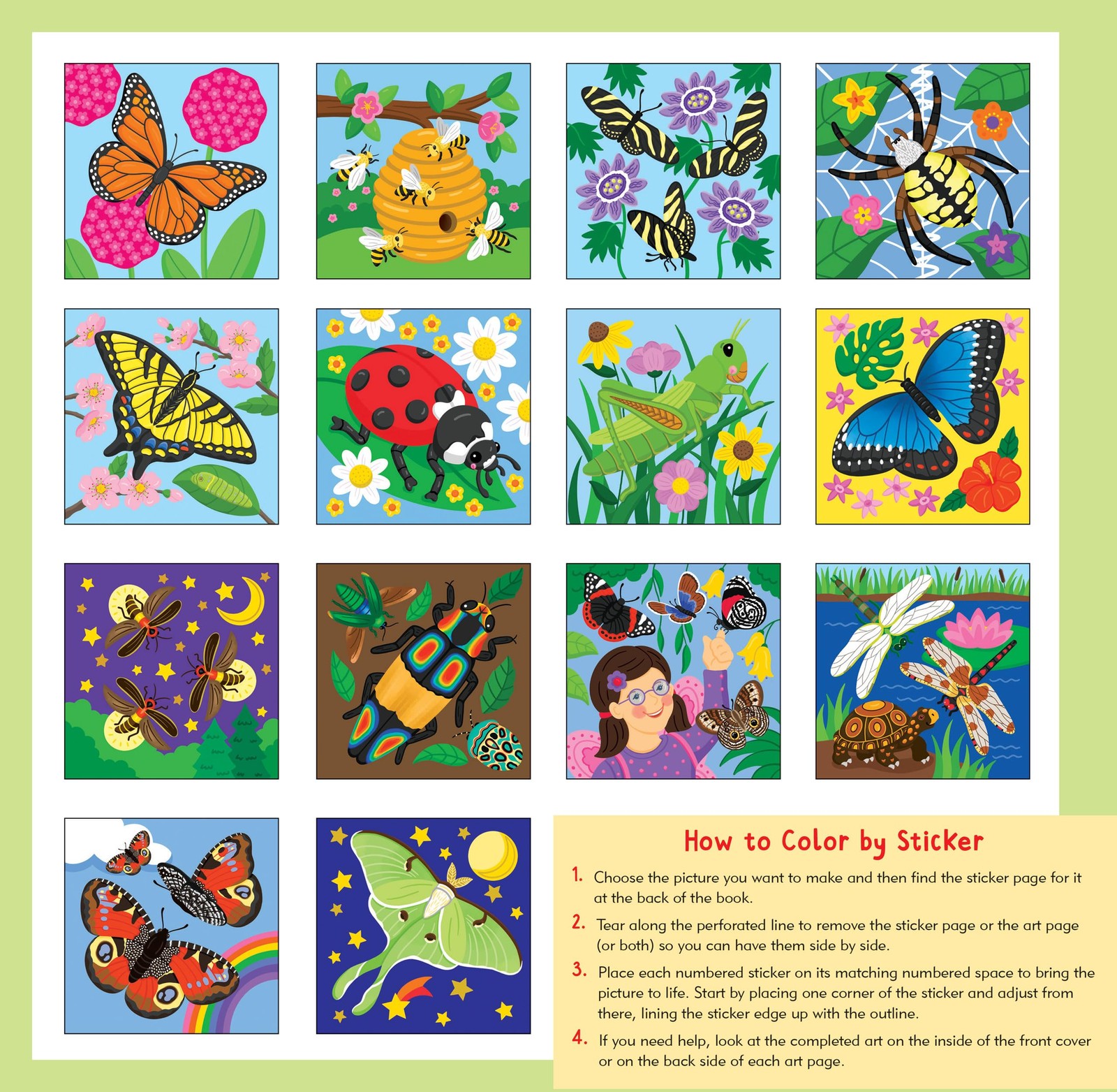 My First Color-By-Sticker Book – Butterflies & Bugs