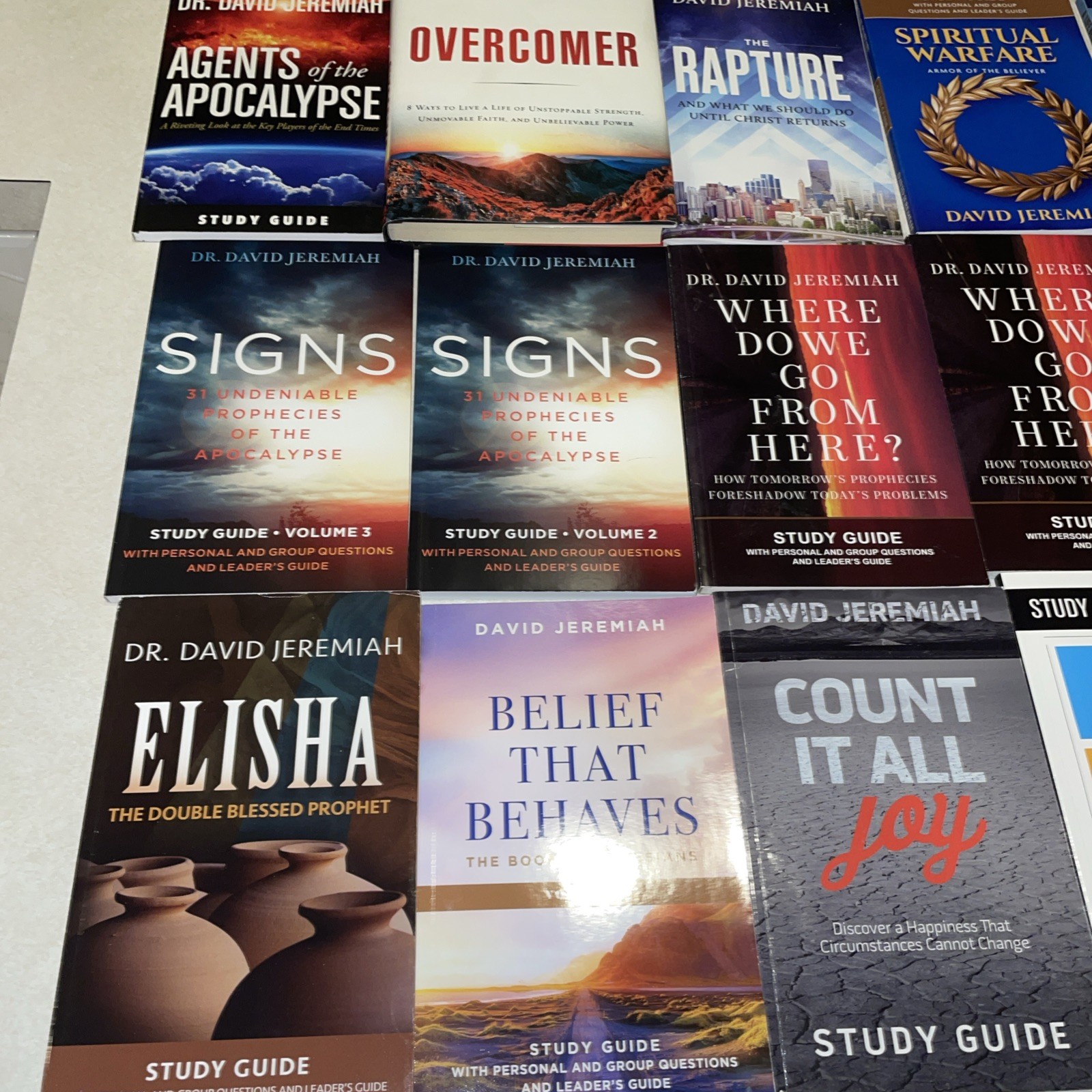 Dr. David Jeremiah Paperback Study Guide Book Lot Of 15 Christian Study Books