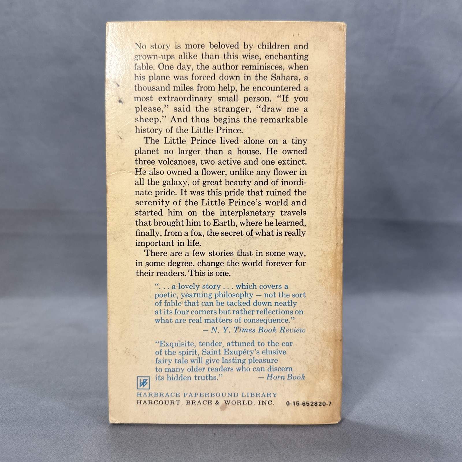 The Little Prince, Antoine de Saint Exupery, 8th Print Harcourt PB Kath. Woods