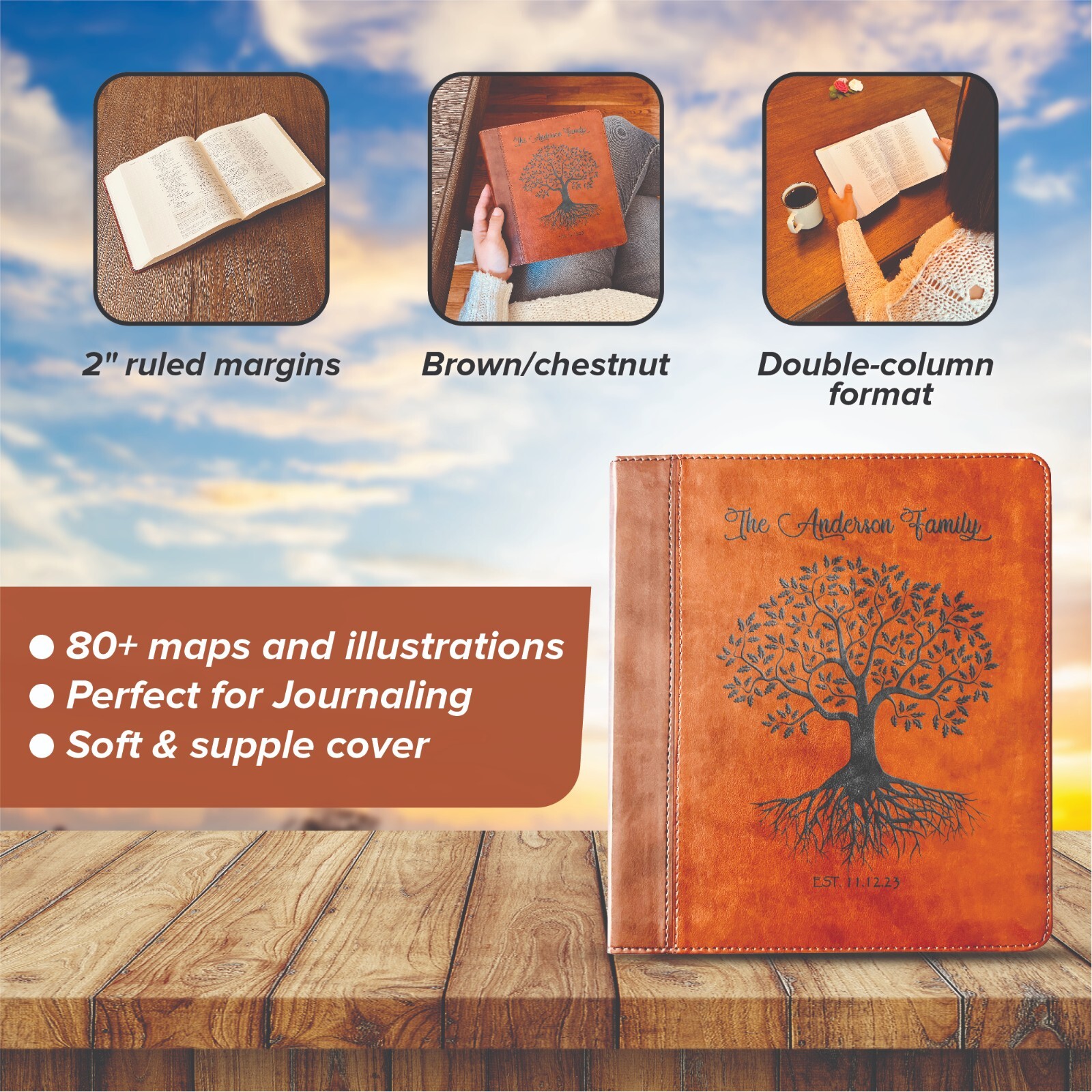 Personalized Family Bible | Custom ESV Family Tree Study Bible | Wedding Gifts
