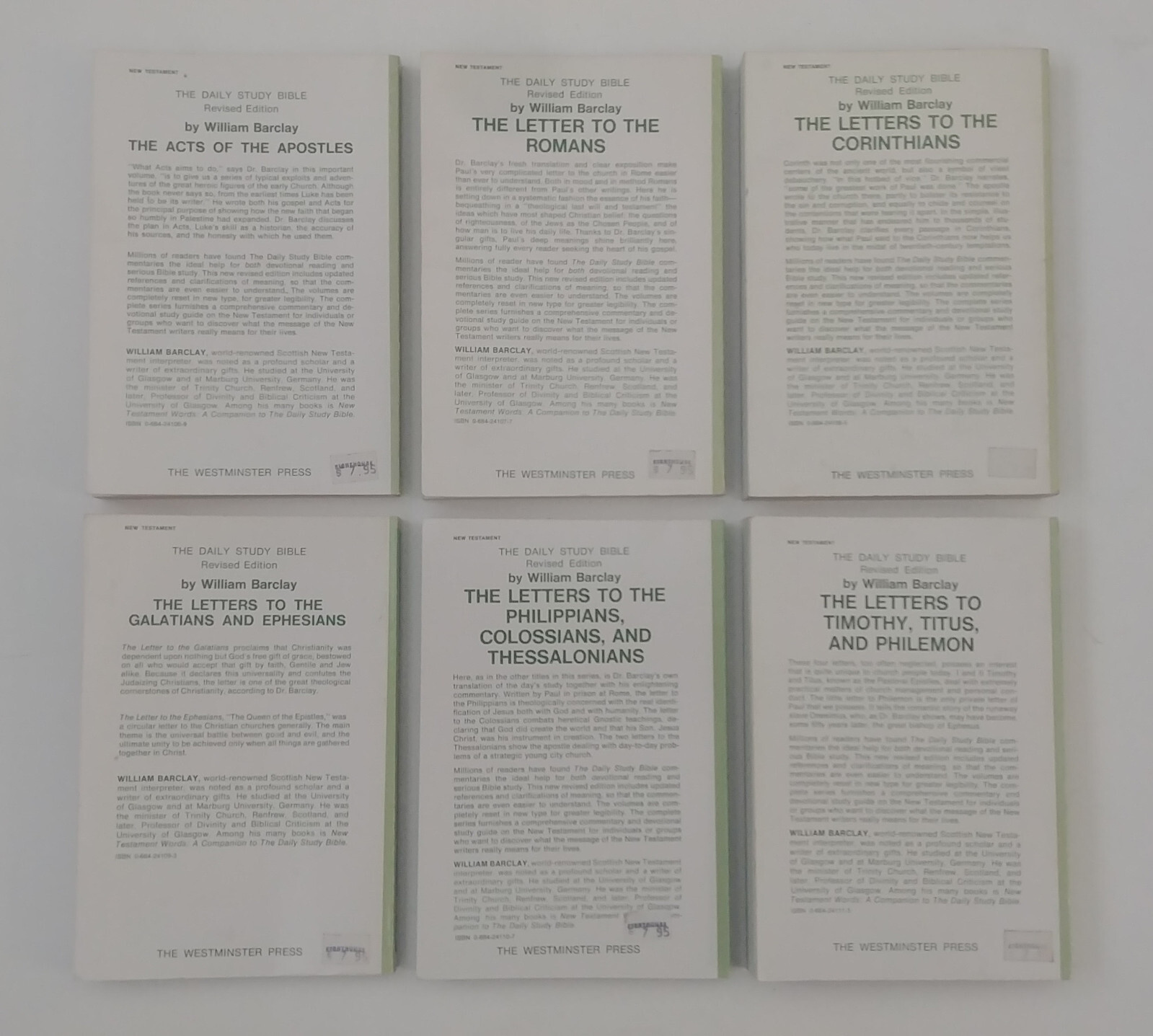 Daily Study Bible Series Books *ACTS – PHILEMON* [Lot of 6] Bible Home School