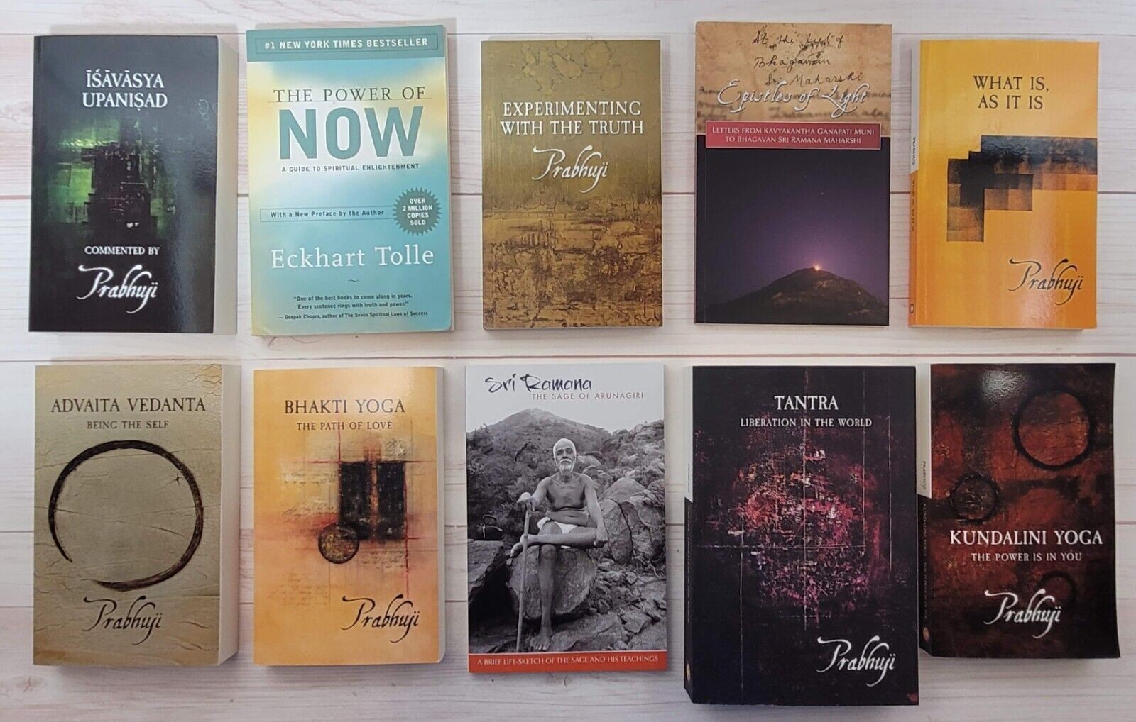 Advaita Vedanta Yoga Tantra Ramana Maharshi Prabhuji Tolle 10 Spiritual Books